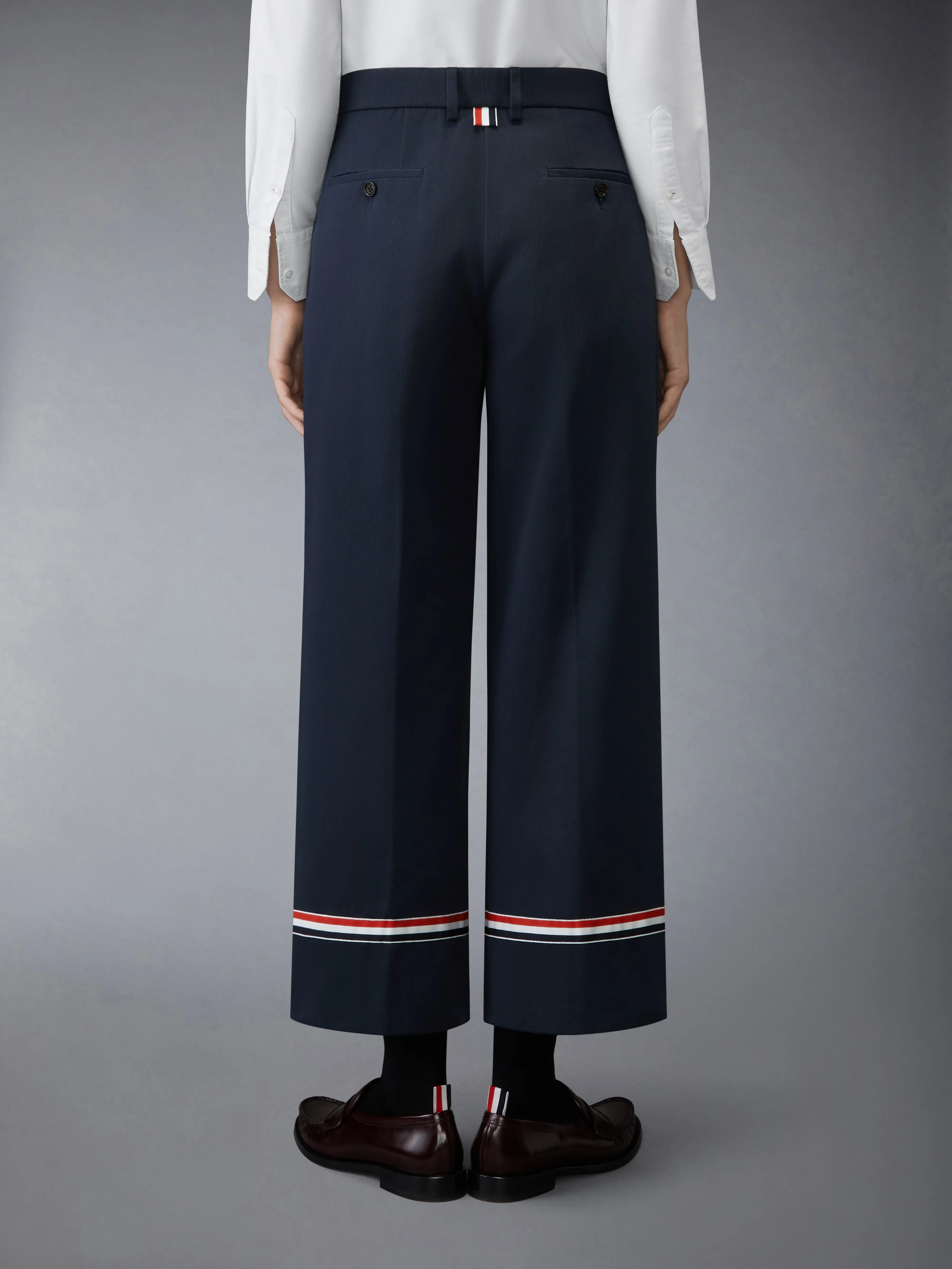 COTTON GABARDINE CHINO PANTS sold by Thom Browne product image thumbnail 2