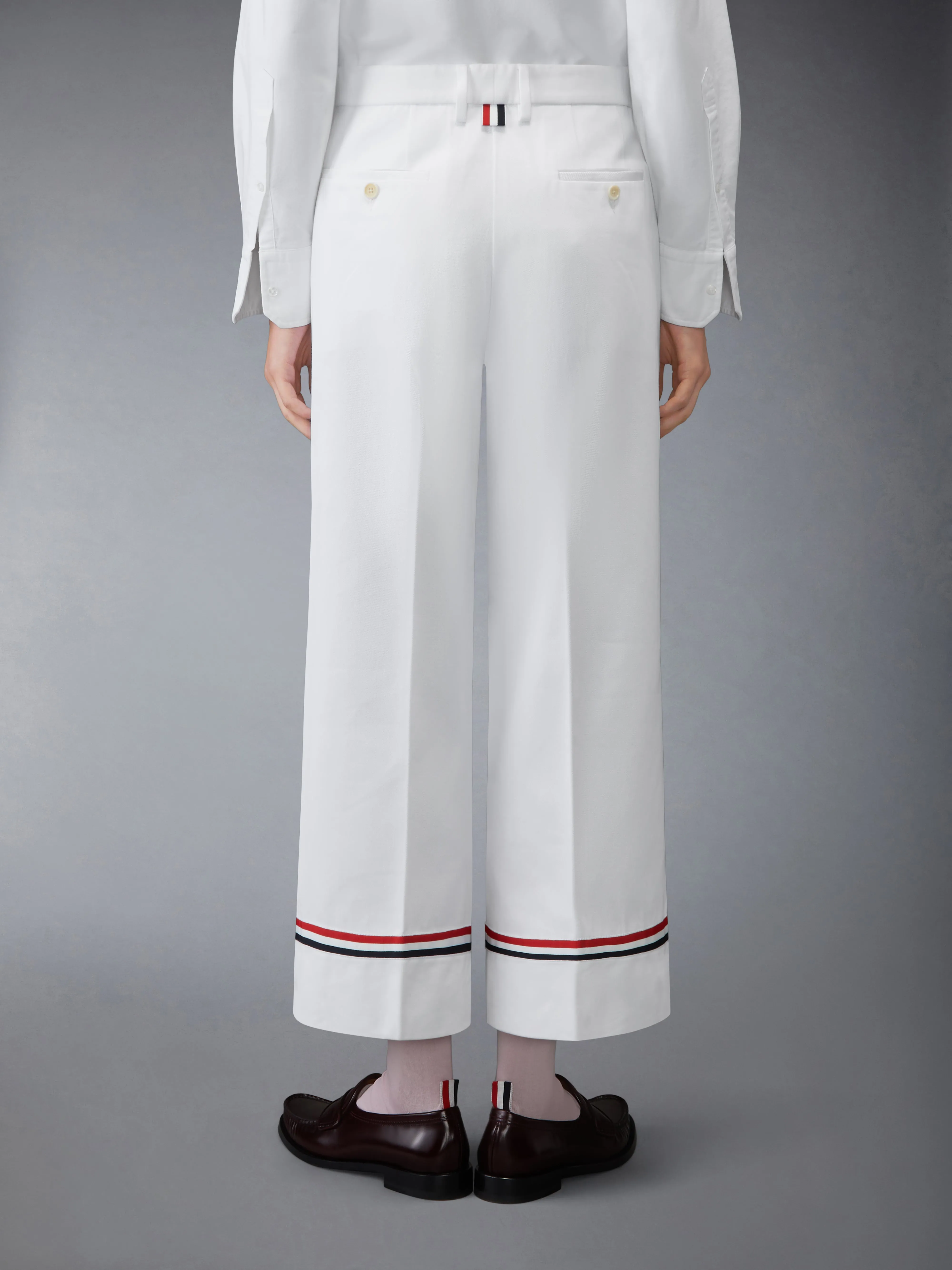COTTON GABARDINE CHINO PANTS sold by Thom Browne product image thumbnail 2