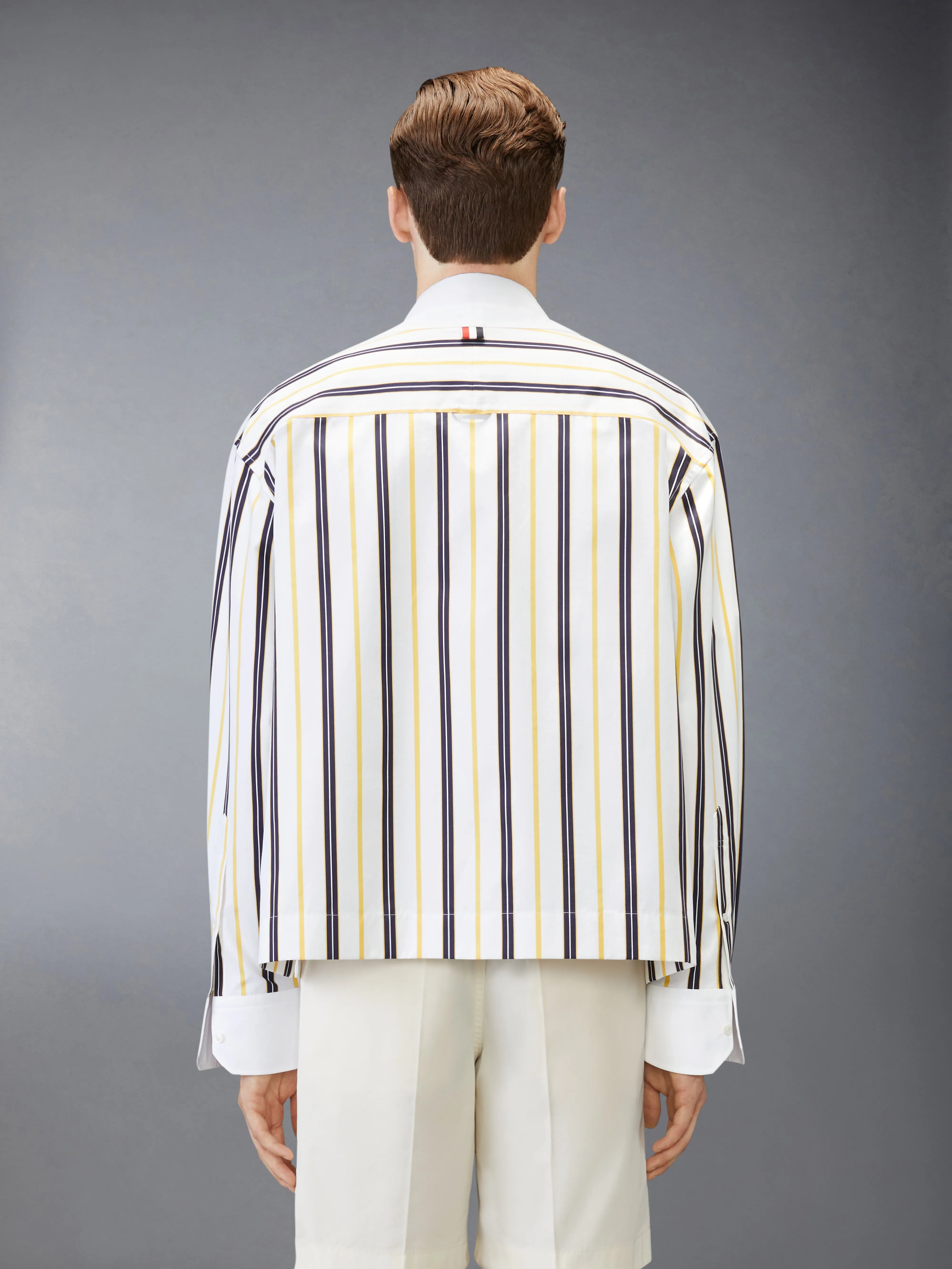 REPP STRIPE POPLIN SHIRT sold by Thom Browne product image thumbnail 2
