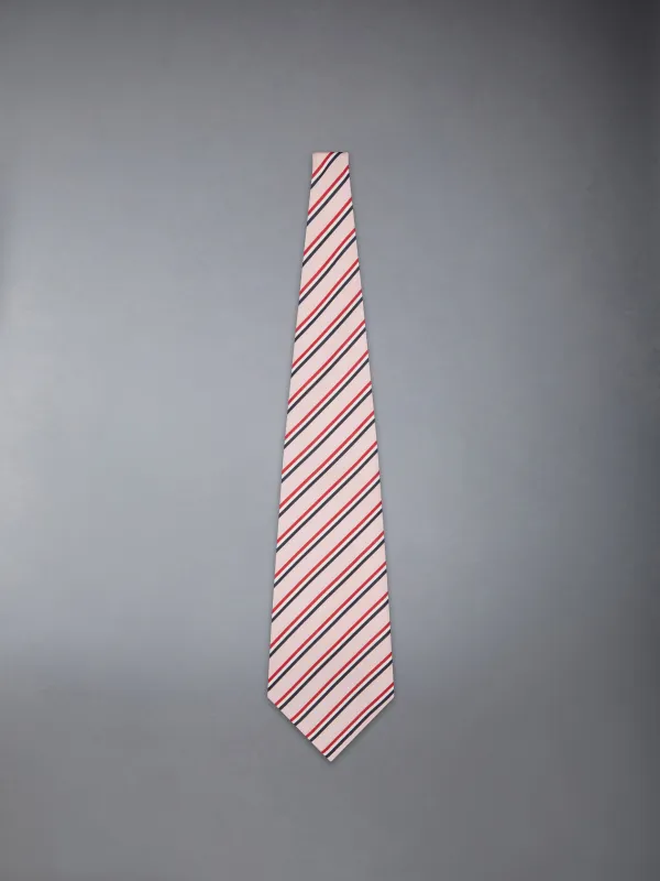 SILK COTTON MOGADOR TRICOLOR WIDE TIE made by Thom Browne