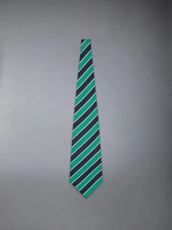 SILK COTTON MOGADOR TRICOLOR WIDE TIE made by Thom Browne