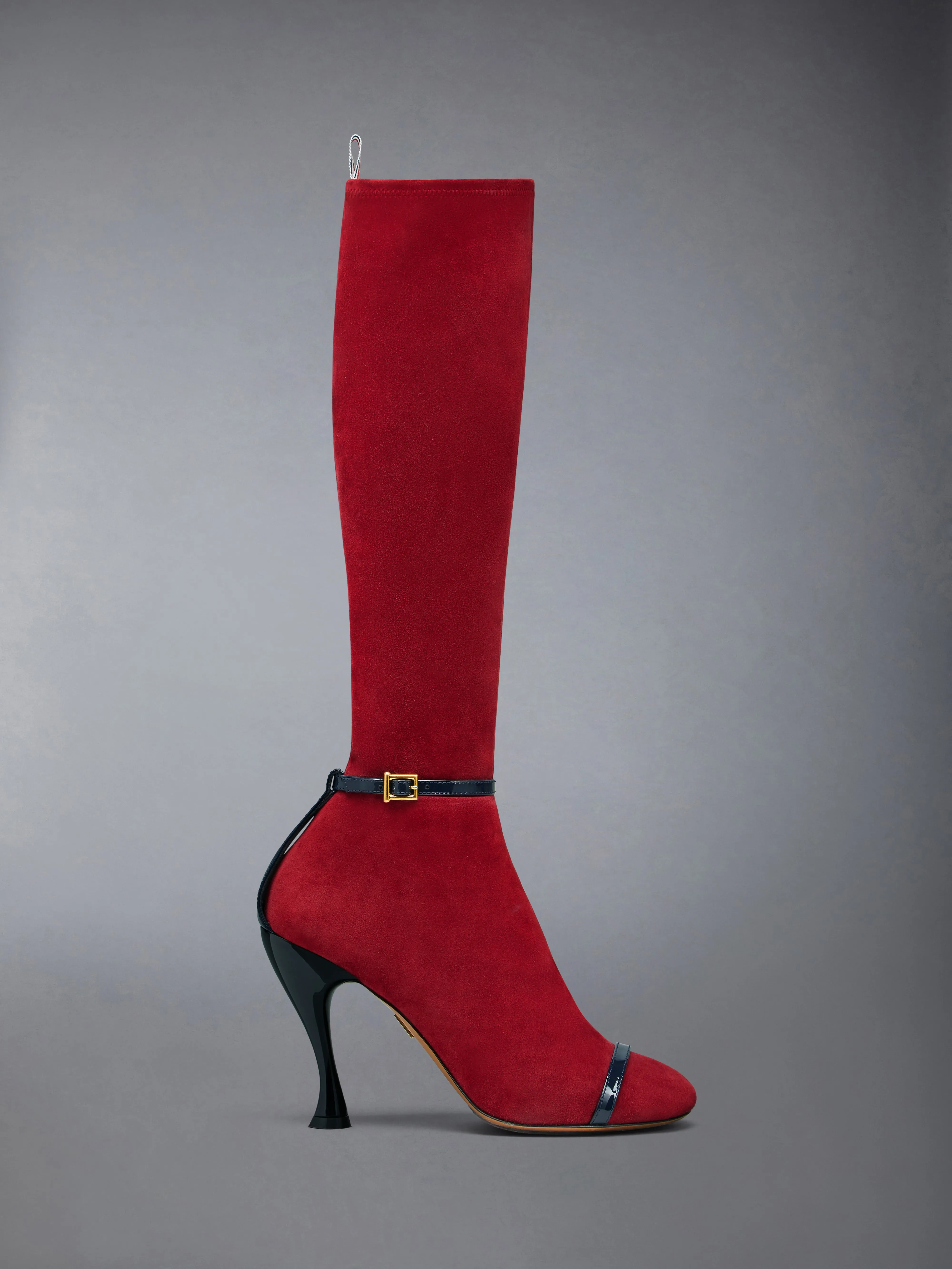 SOFT SUEDE TROMPE L'OEIL 4-BAR SANDAL BOOT 105MM sold by Thom Browne product image thumbnail 2