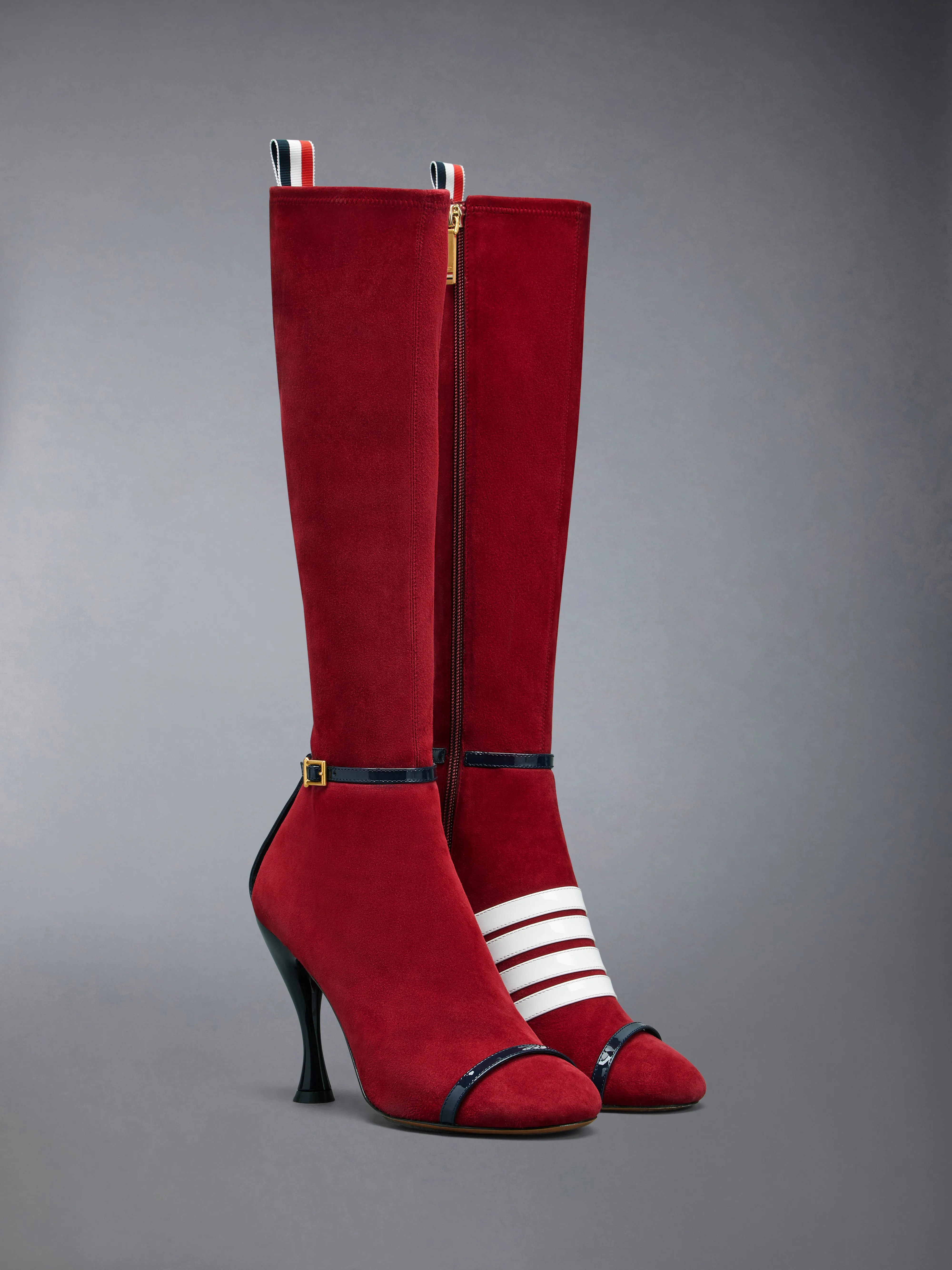 SOFT SUEDE TROMPE L'OEIL 4-BAR SANDAL BOOT 105MM sold by Thom Browne product image thumbnail 3