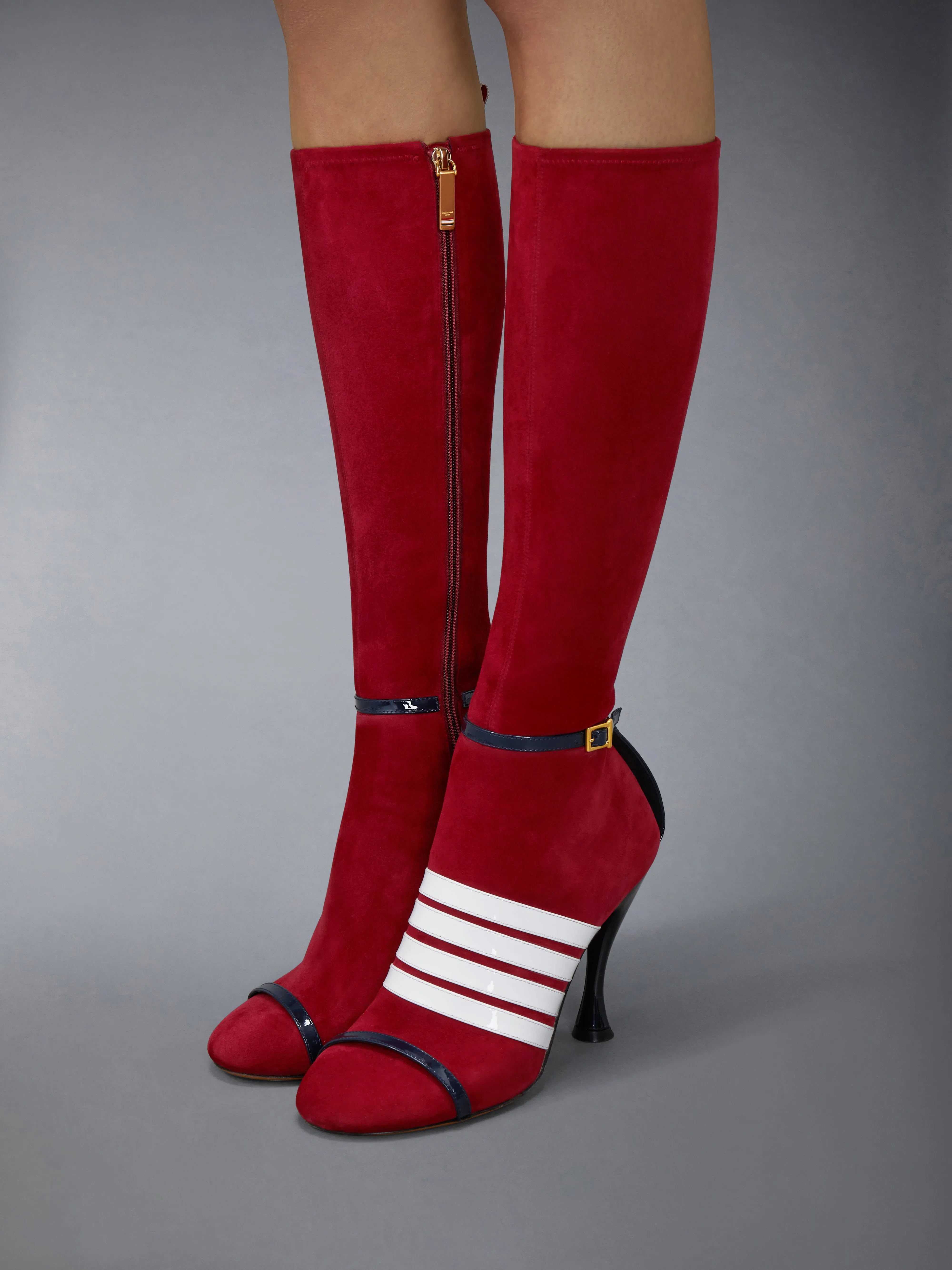 SOFT SUEDE TROMPE L'OEIL 4-BAR SANDAL BOOT 105MM sold by Thom Browne product image thumbnail 5