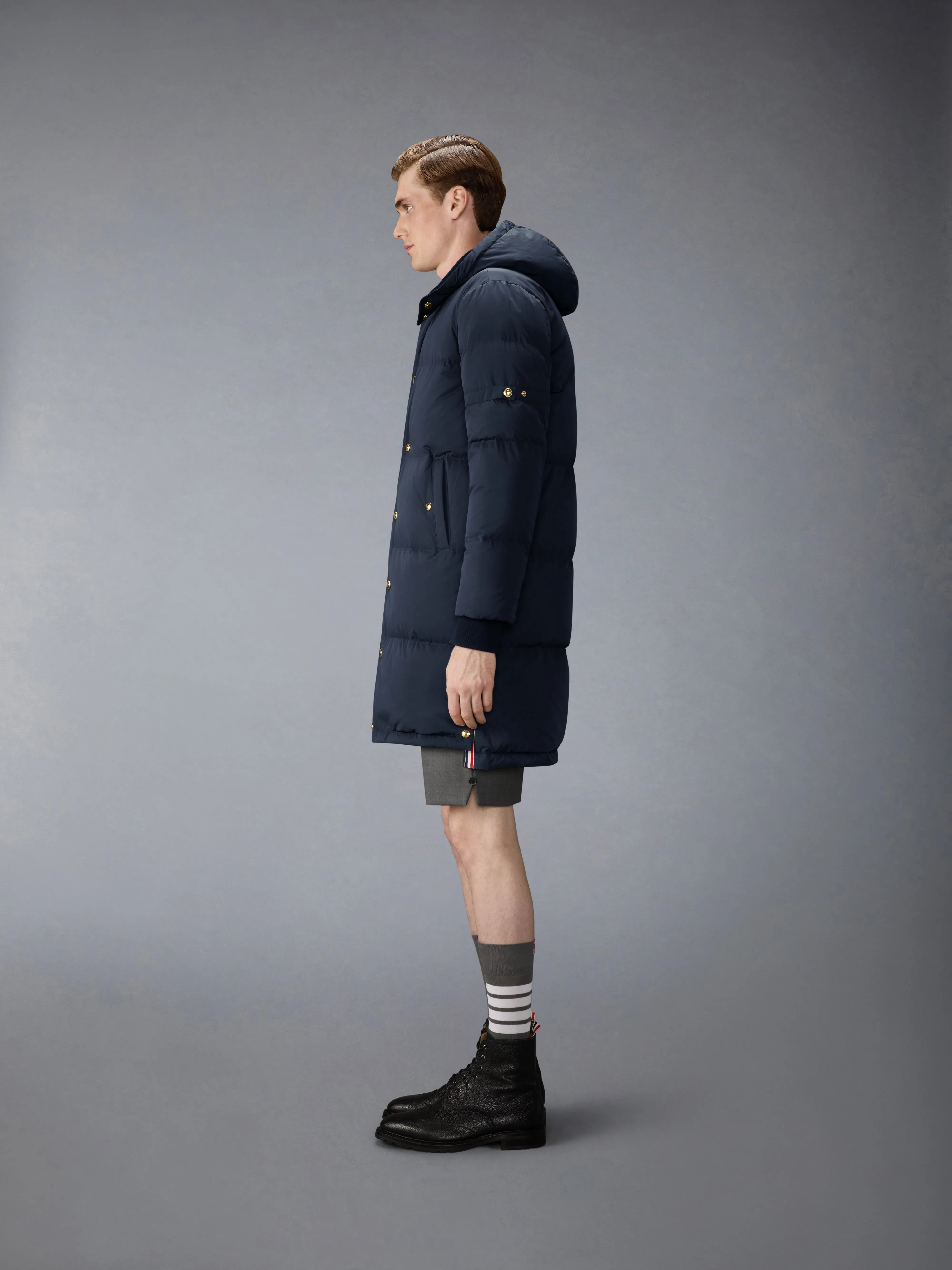 POLY TECH DOWN FILLED COAT WITH ARMBANDS sold by Thom Browne product image thumbnail 3
