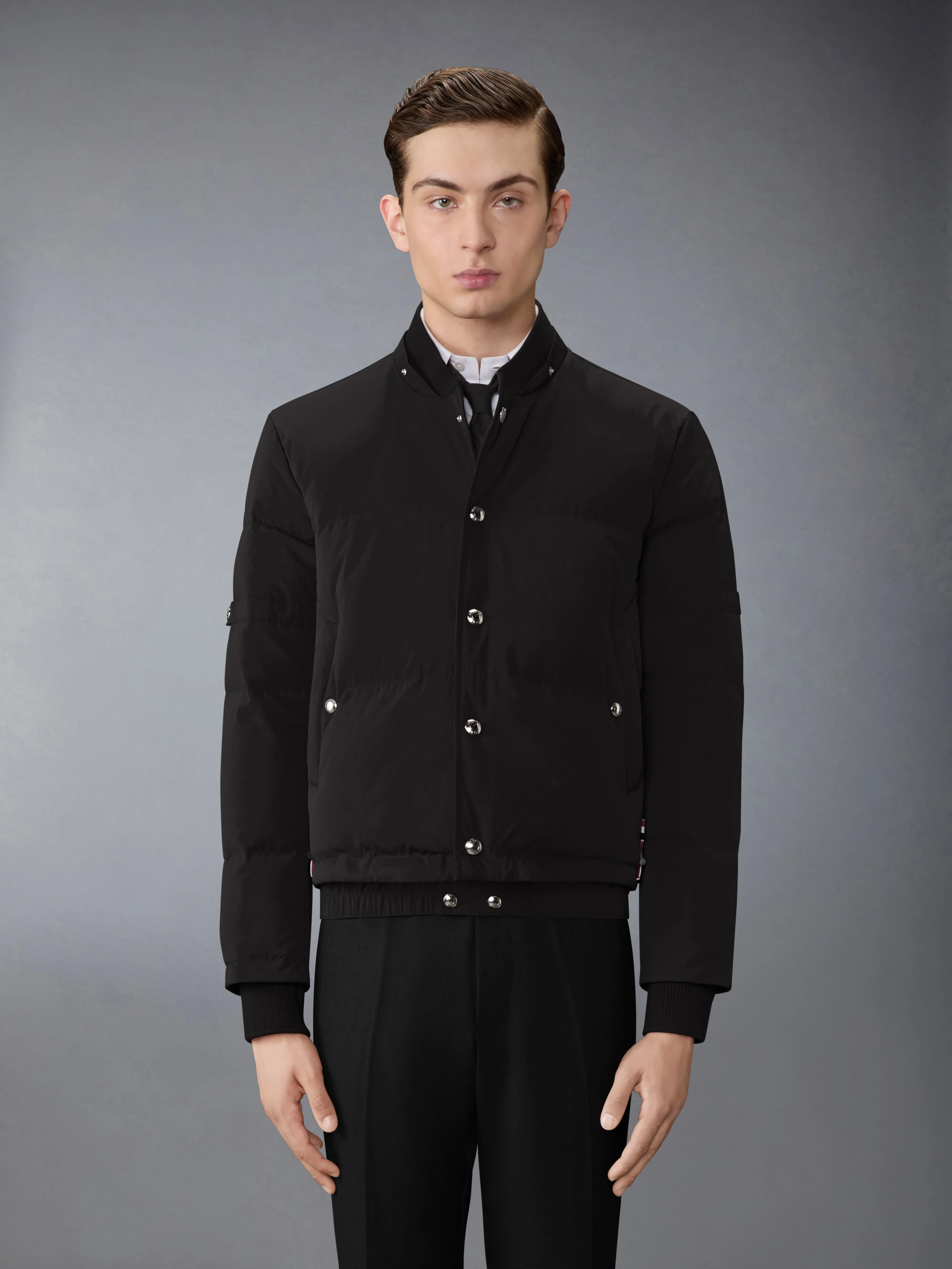 POLY TECH DOWN FILLED BOMBER JACKET WITH ARMBANDS sold by Thom Browne product image thumbnail 2