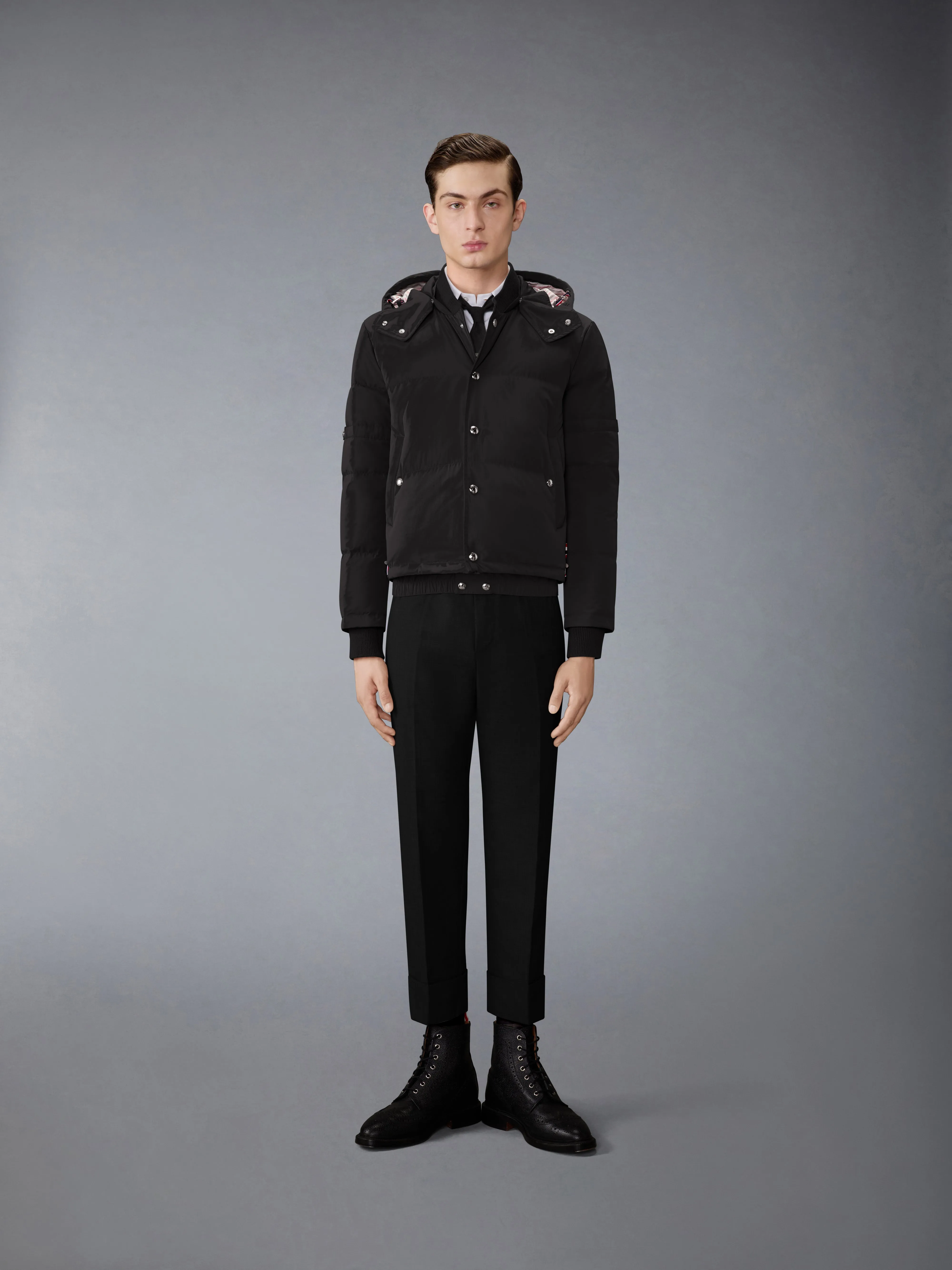 POLY TECH DOWN FILLED BOMBER JACKET WITH ARMBANDS sold by Thom Browne product image thumbnail 5