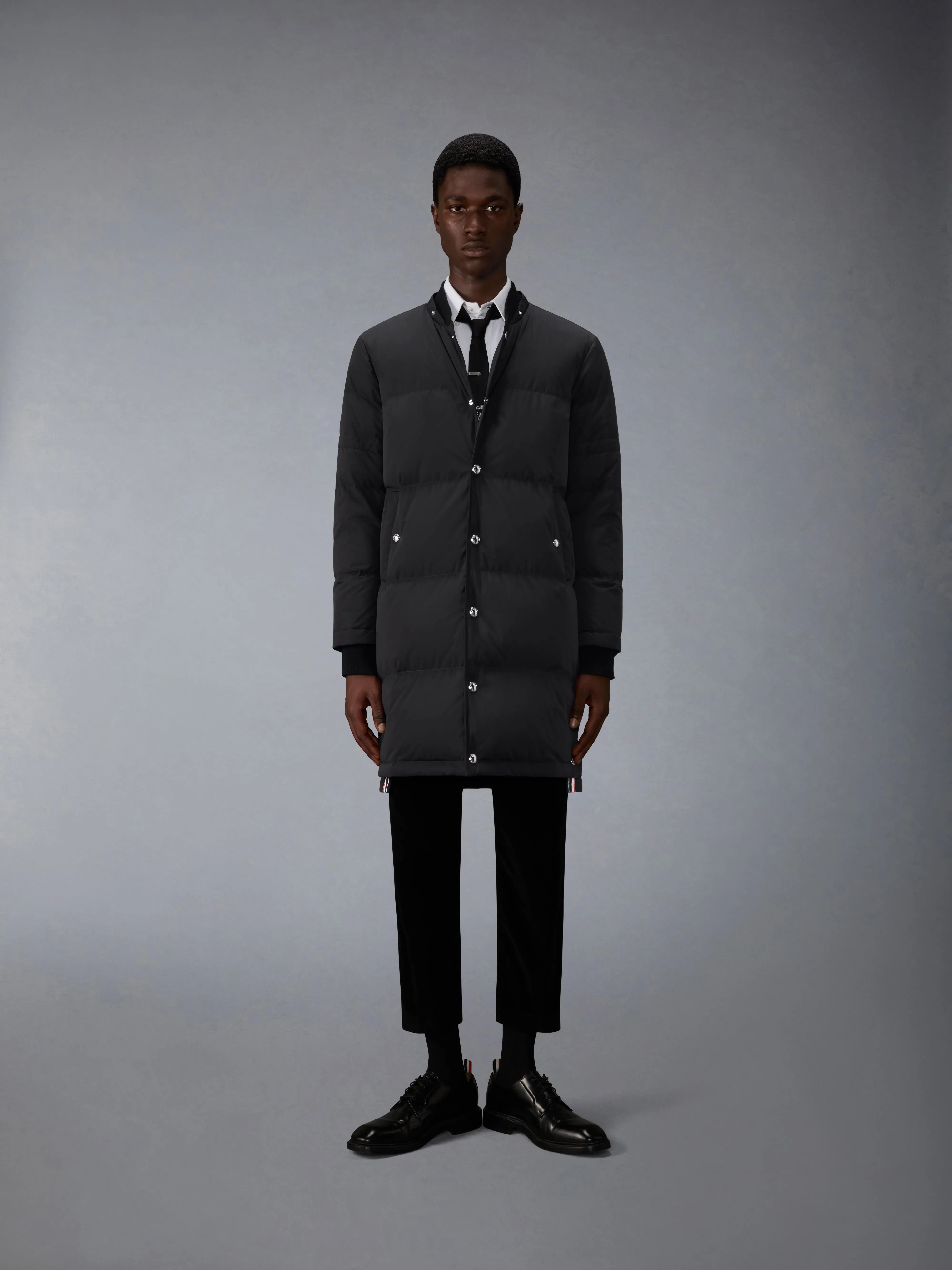 POLY TECH DOWN FILLED COAT WITH ARMBANDS sold by Thom Browne product image thumbnail 2