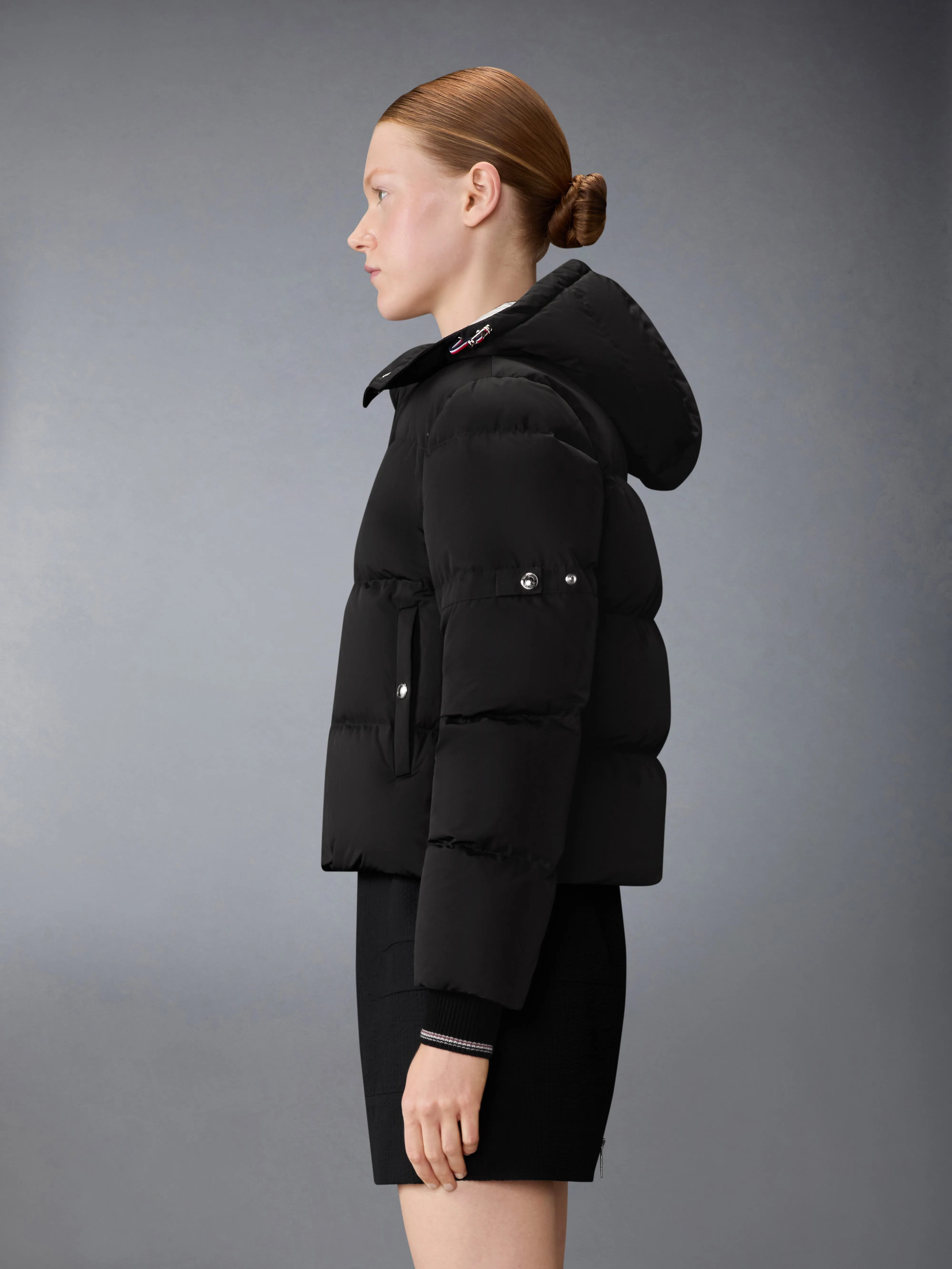 POLY TECH DOWN FILLED CROPPED PARKA WITH ARMBANDS sold by Thom Browne product image thumbnail 4