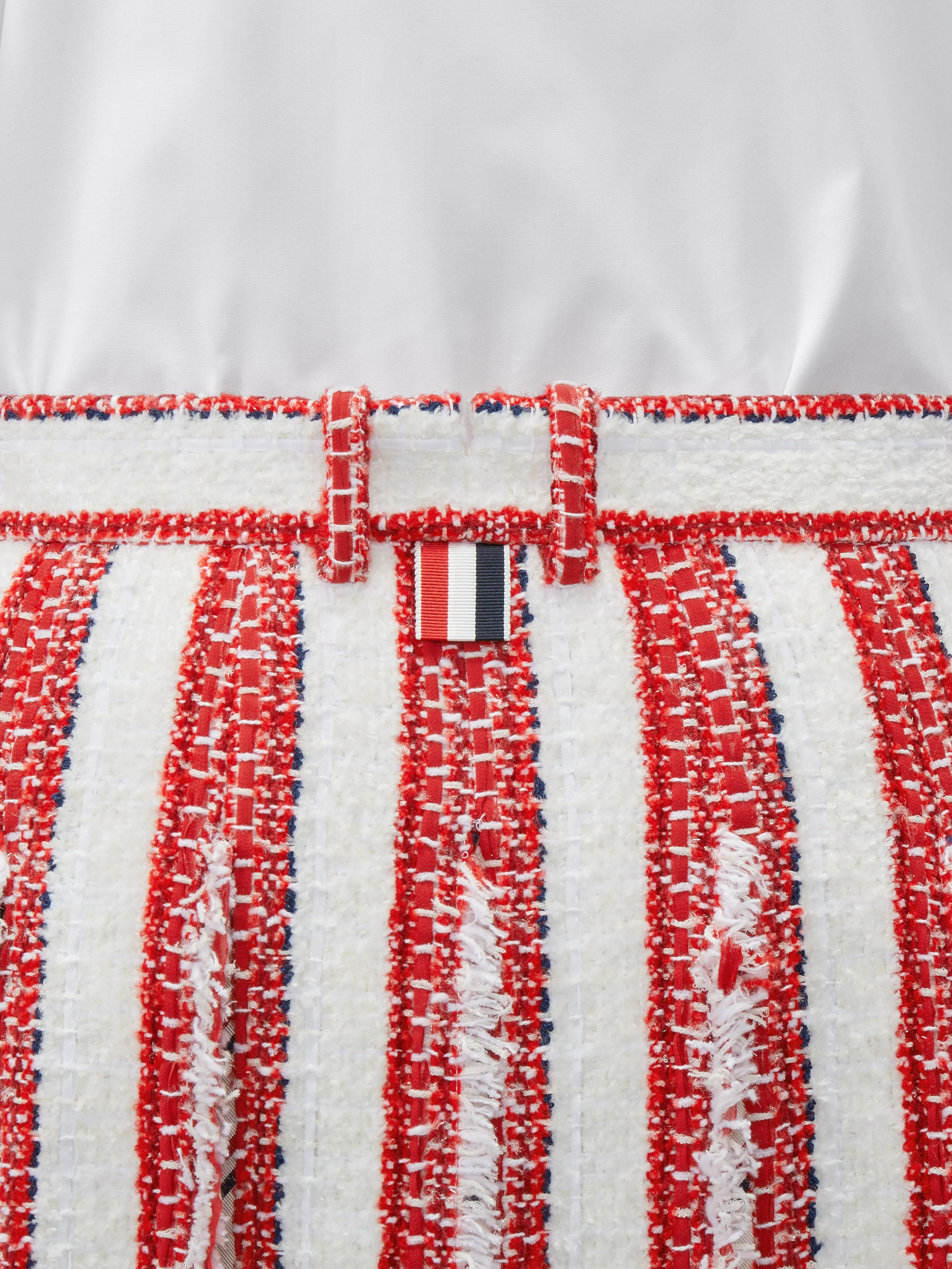 RIBBON TWEED LOW RISE PLEATED SKIRT sold by Thom Browne product image thumbnail 5