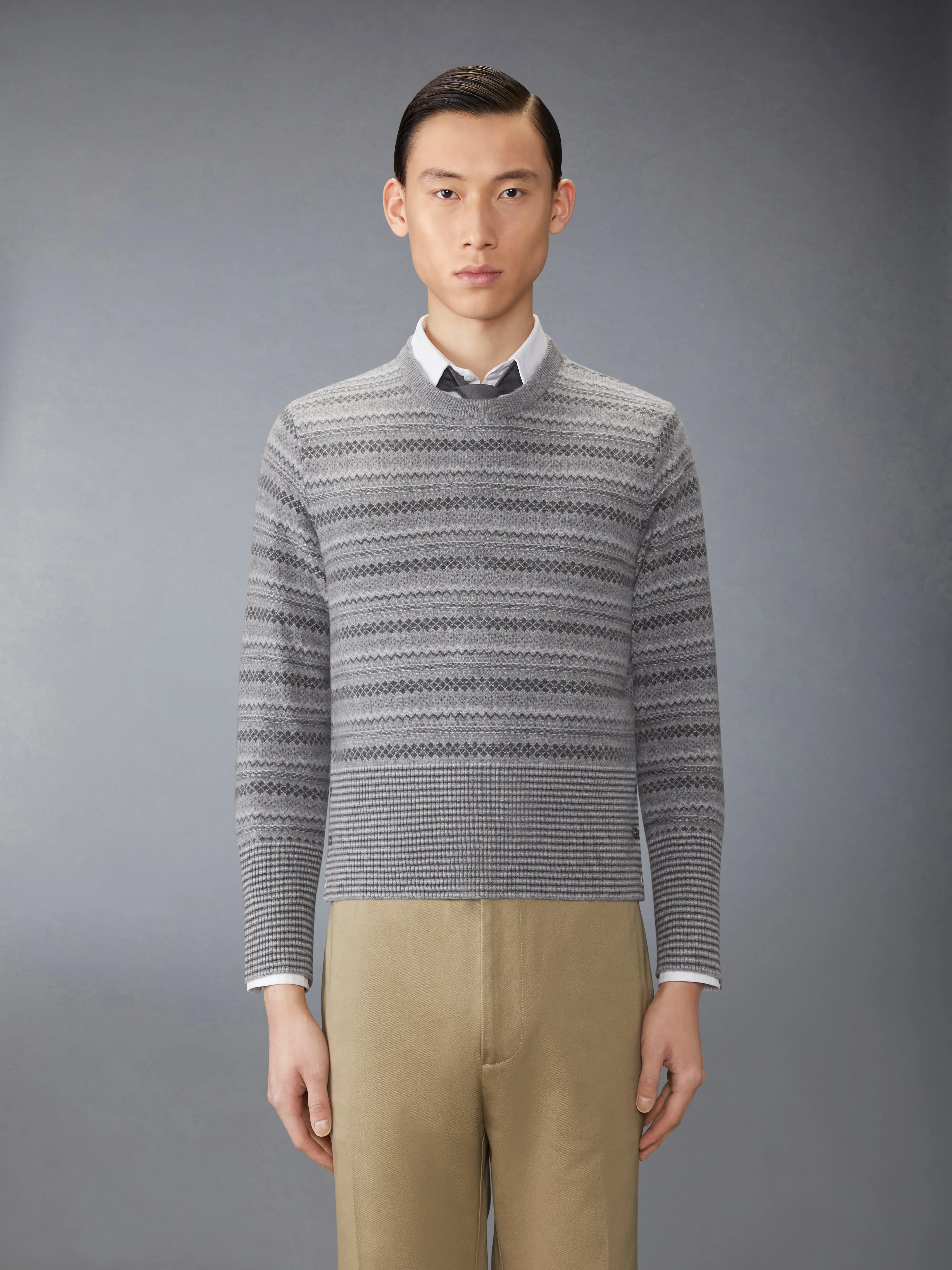 FAIR ISLE JACQUARD CASHMERE PULLOVER sold by Thom Browne