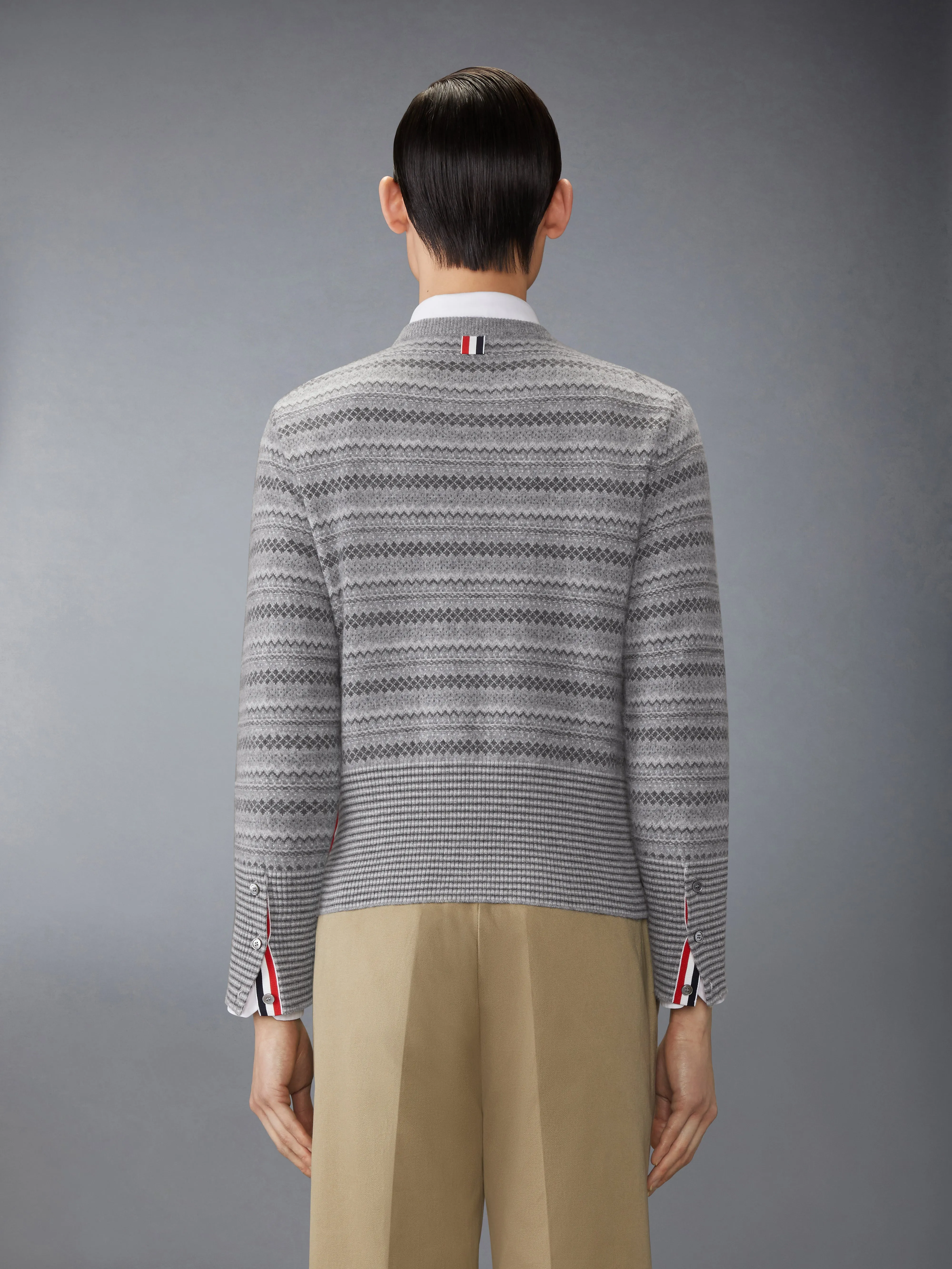 FAIR ISLE JACQUARD CASHMERE PULLOVER sold by Thom Browne product image thumbnail 2