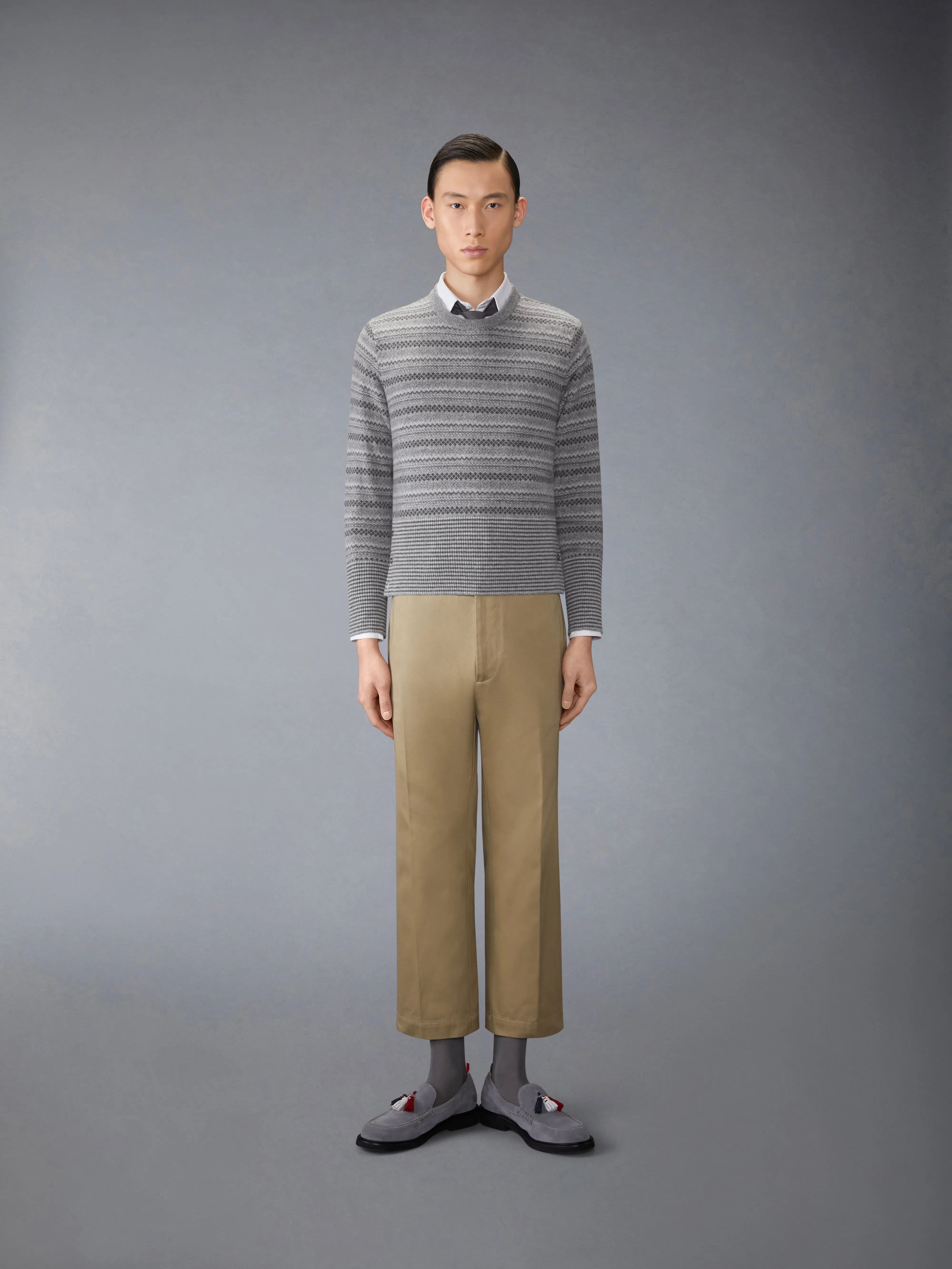 FAIR ISLE JACQUARD CASHMERE PULLOVER sold by Thom Browne product image thumbnail 3