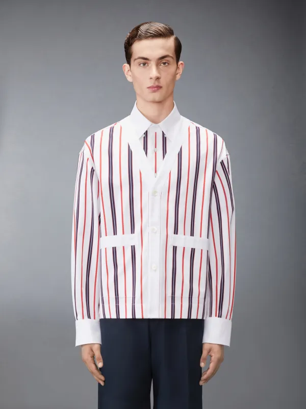 REPP STRIPE POPLIN SHIRT made by Thom Browne