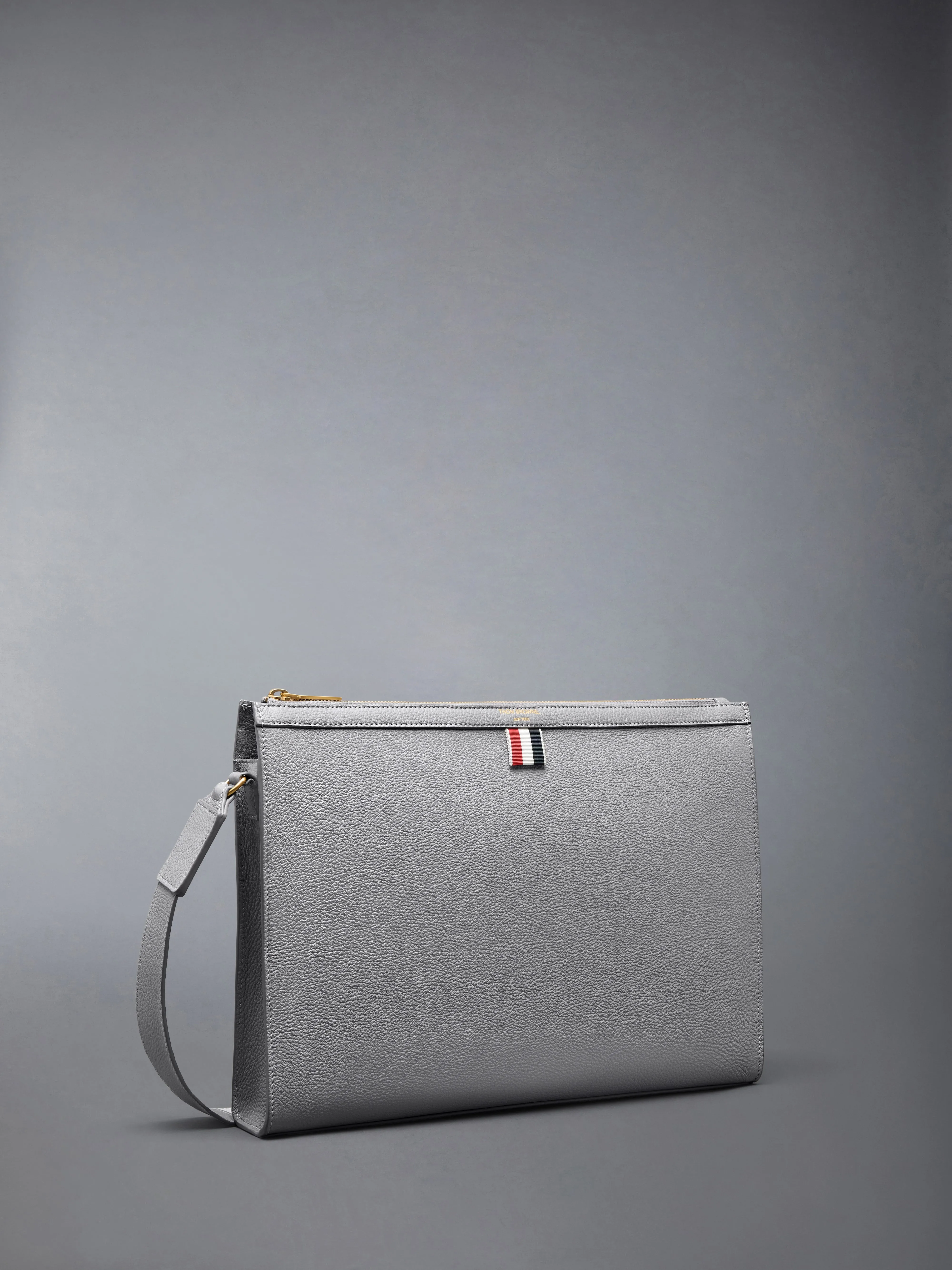 SOFT PEBBLE GRAIN 4-BAR CROSSBODY DOCUMENT HOLDER sold by Thom Browne product image thumbnail 2