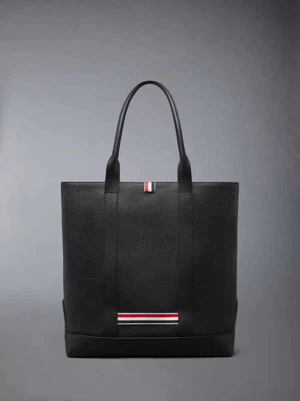 VERTICAL TOOL TOTE IN SOFT PEBBLE GRAIN LEATHER made by Thom Browne