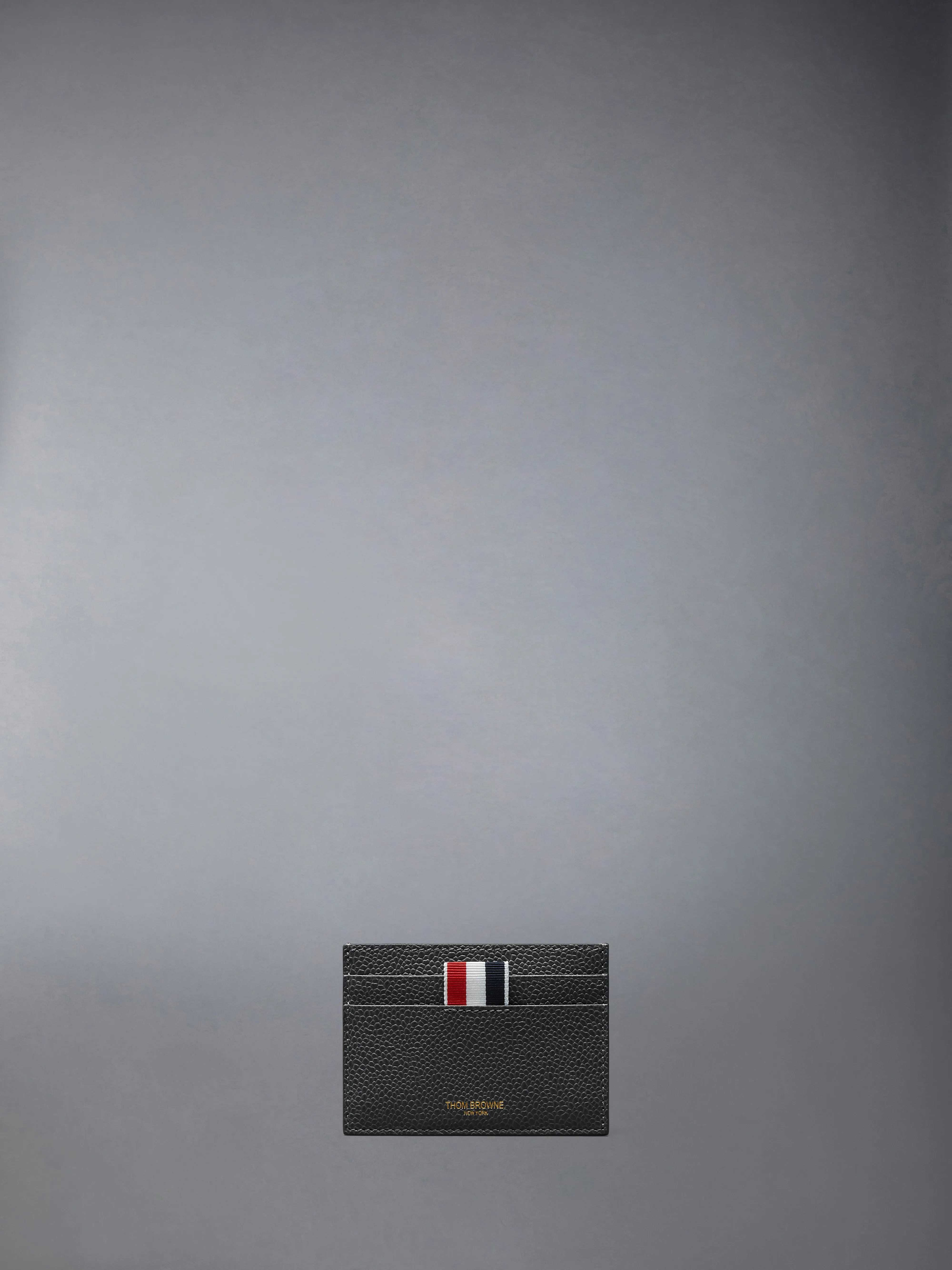 PEBBLE GRAIN SINGLE CARD HOLDER sold by Thom Browne