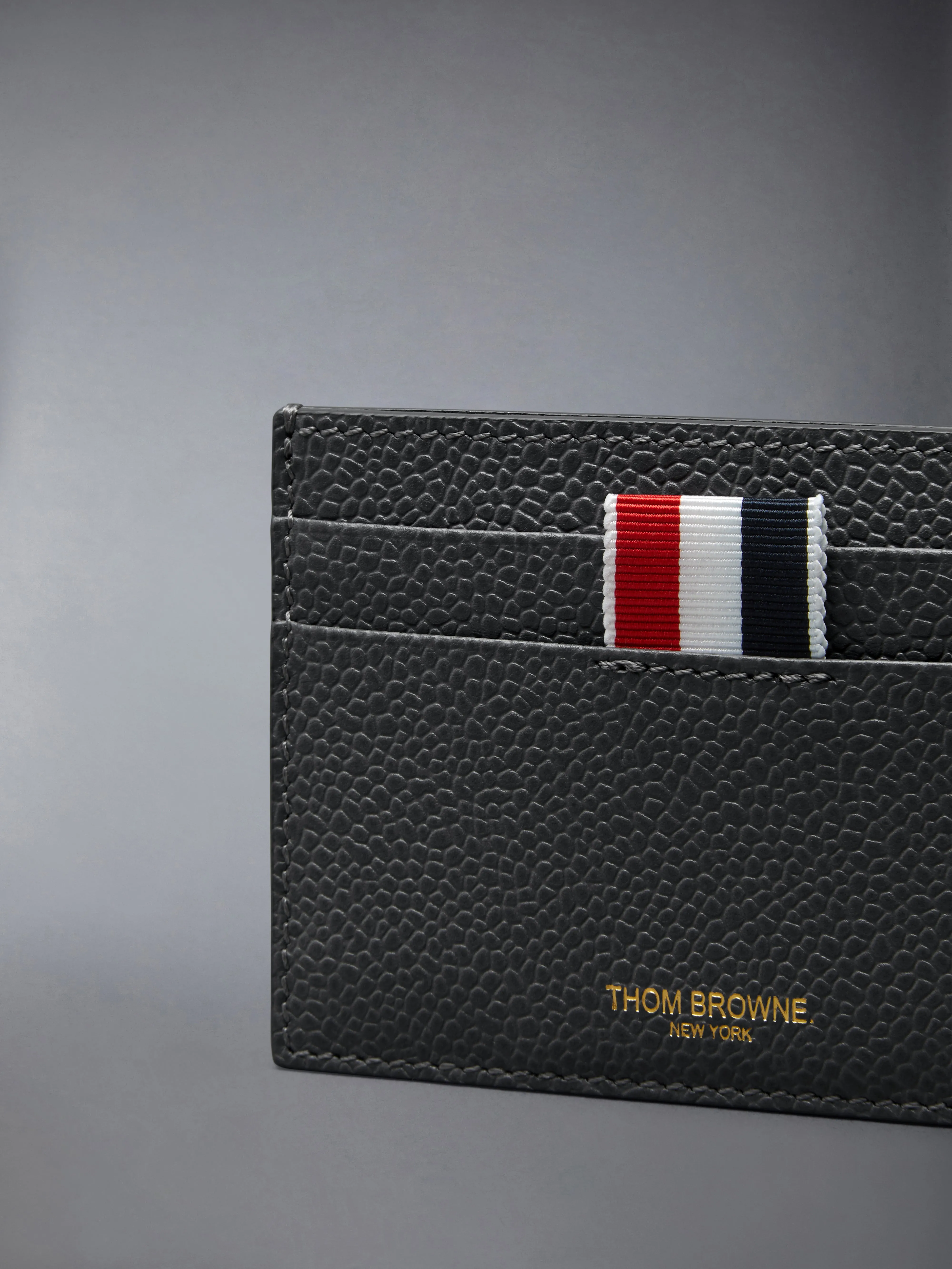PEBBLE GRAIN SINGLE CARD HOLDER sold by Thom Browne product image thumbnail 4
