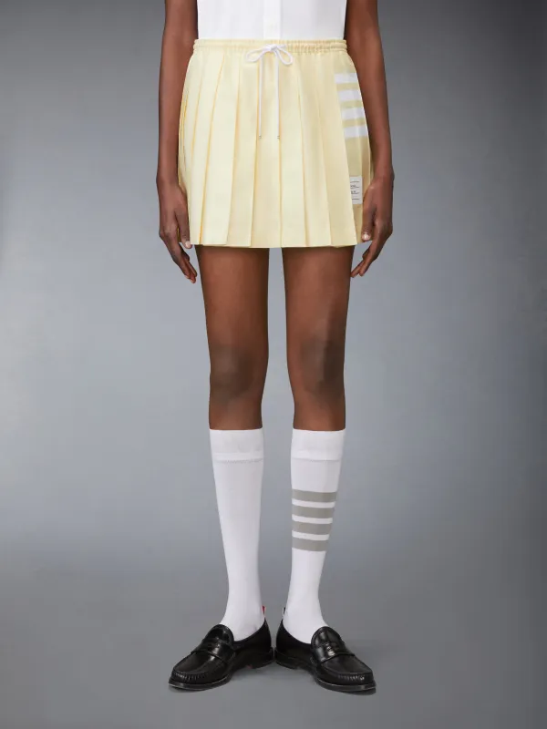 OXFORD 4-BAR DRAWSTRING PLEATED MINI SKIRT made by Thom Browne