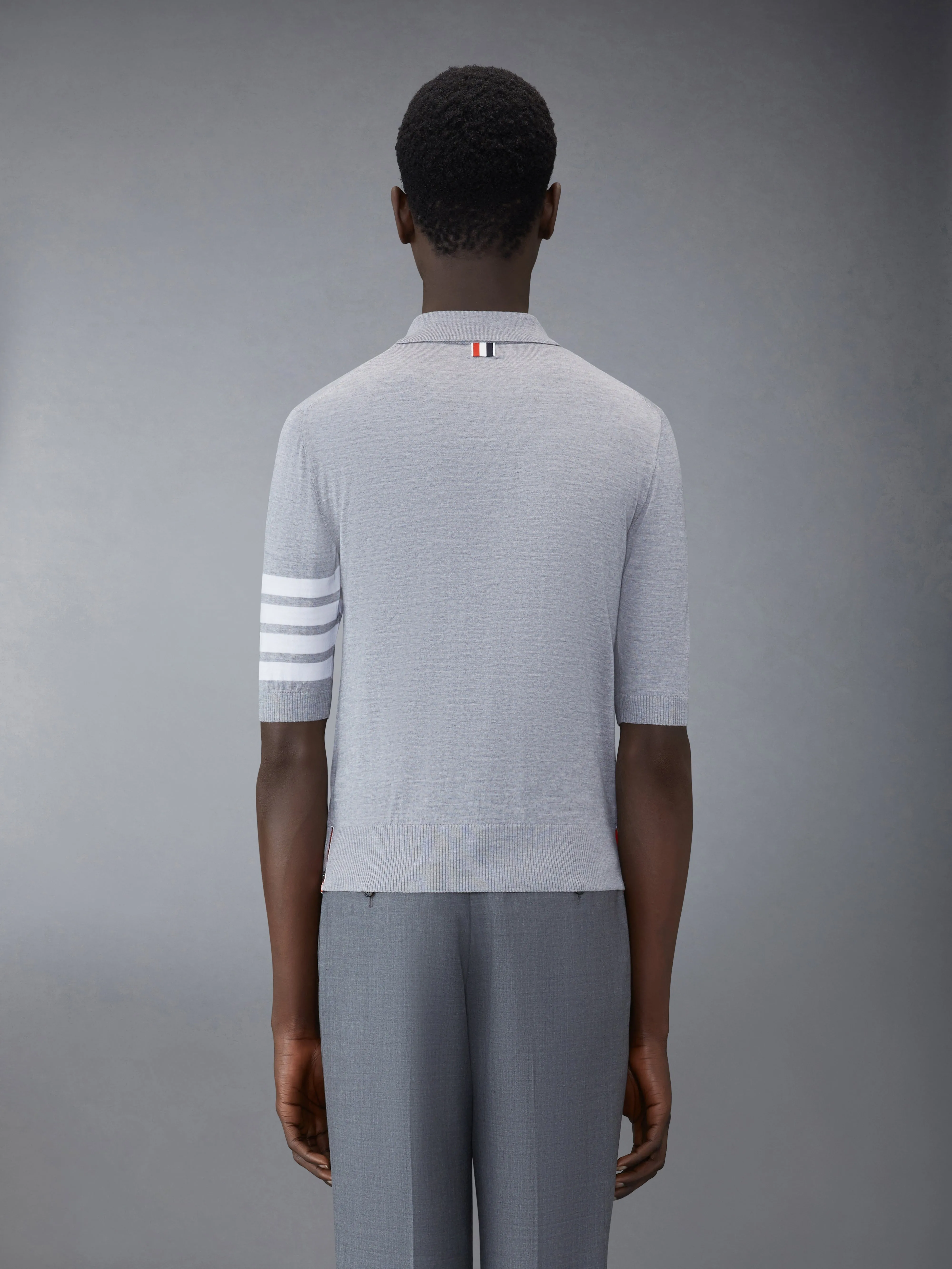 FINE MERINO WOOL 4-BAR POLO sold by Thom Browne product image thumbnail 2