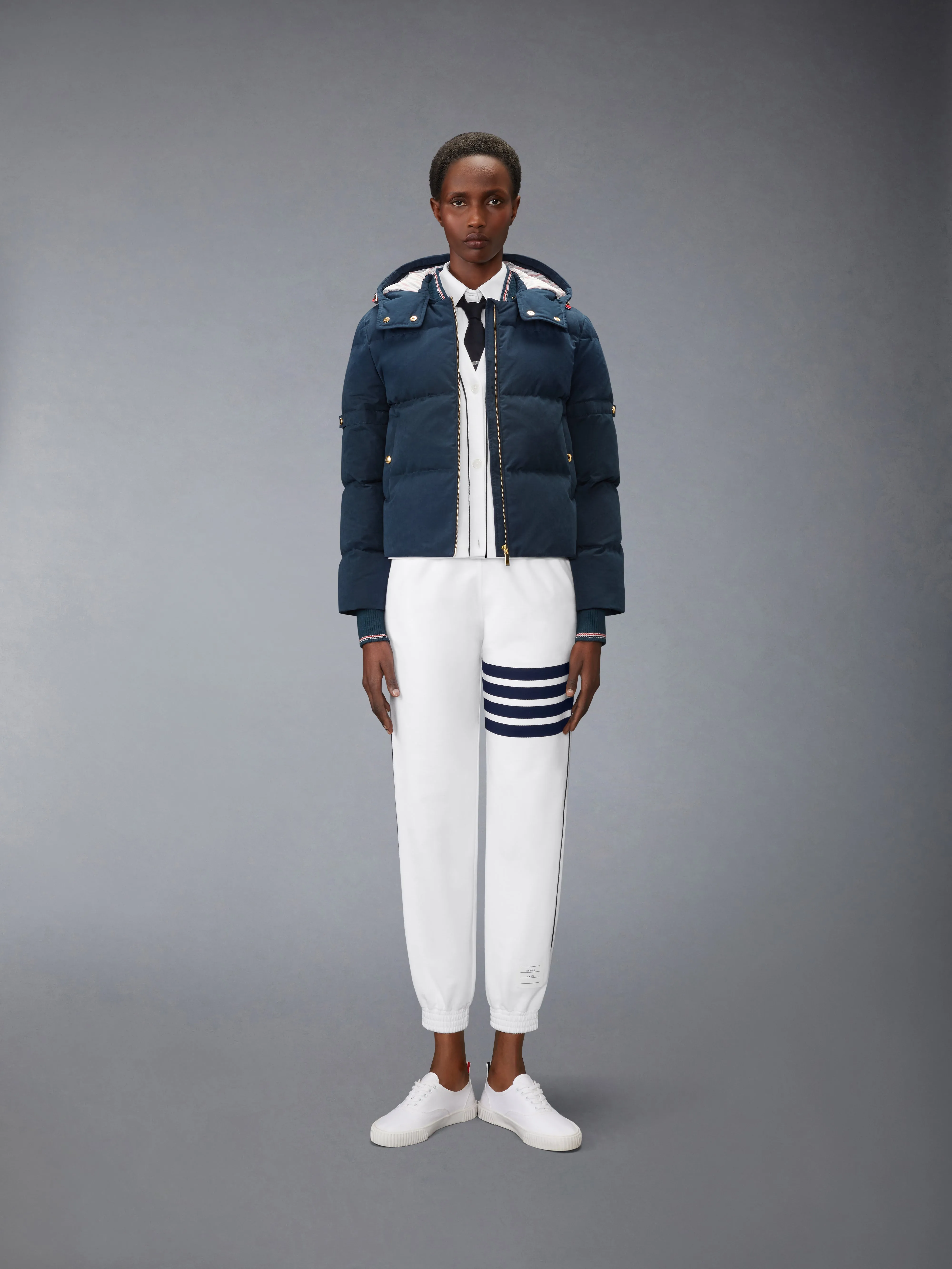 LOOPBACK PIPING 4-BAR SWEATPANT sold by Thom Browne product image thumbnail 4
