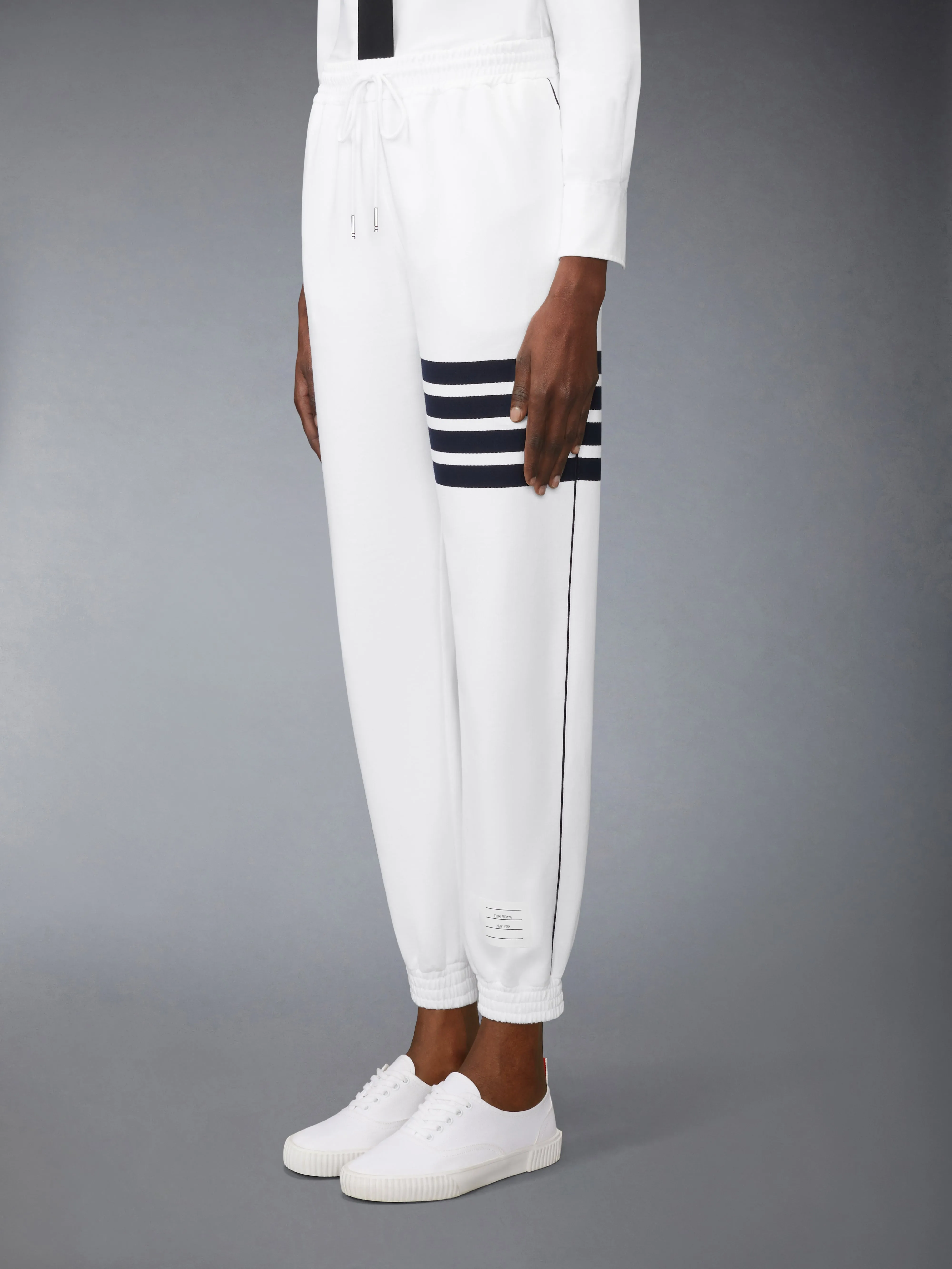 LOOPBACK PIPING 4-BAR SWEATPANT sold by Thom Browne product image thumbnail 2