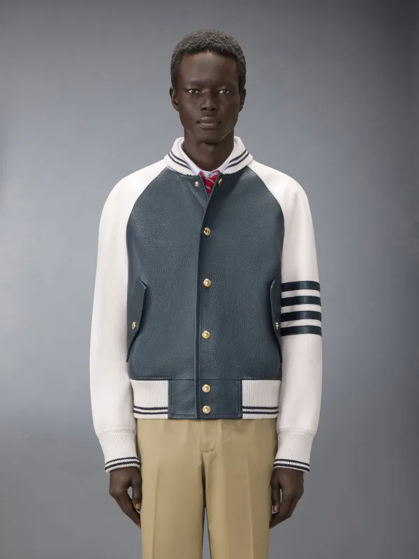 RAGLAN SLEEVE OVERSIZED LEATHER BLOUSON made by Thom Browne