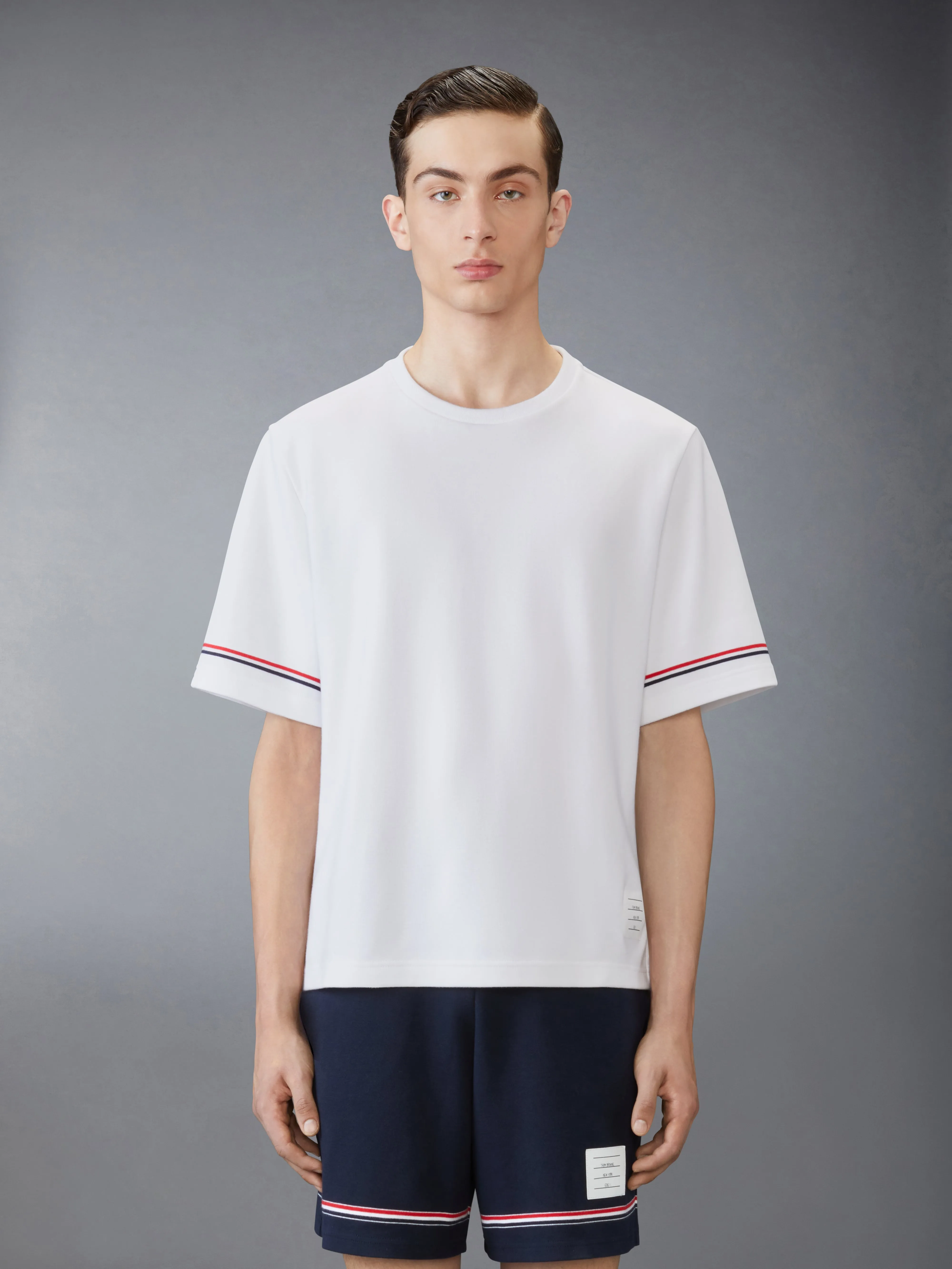 COTTON RUGBY TEE sold by Thom Browne