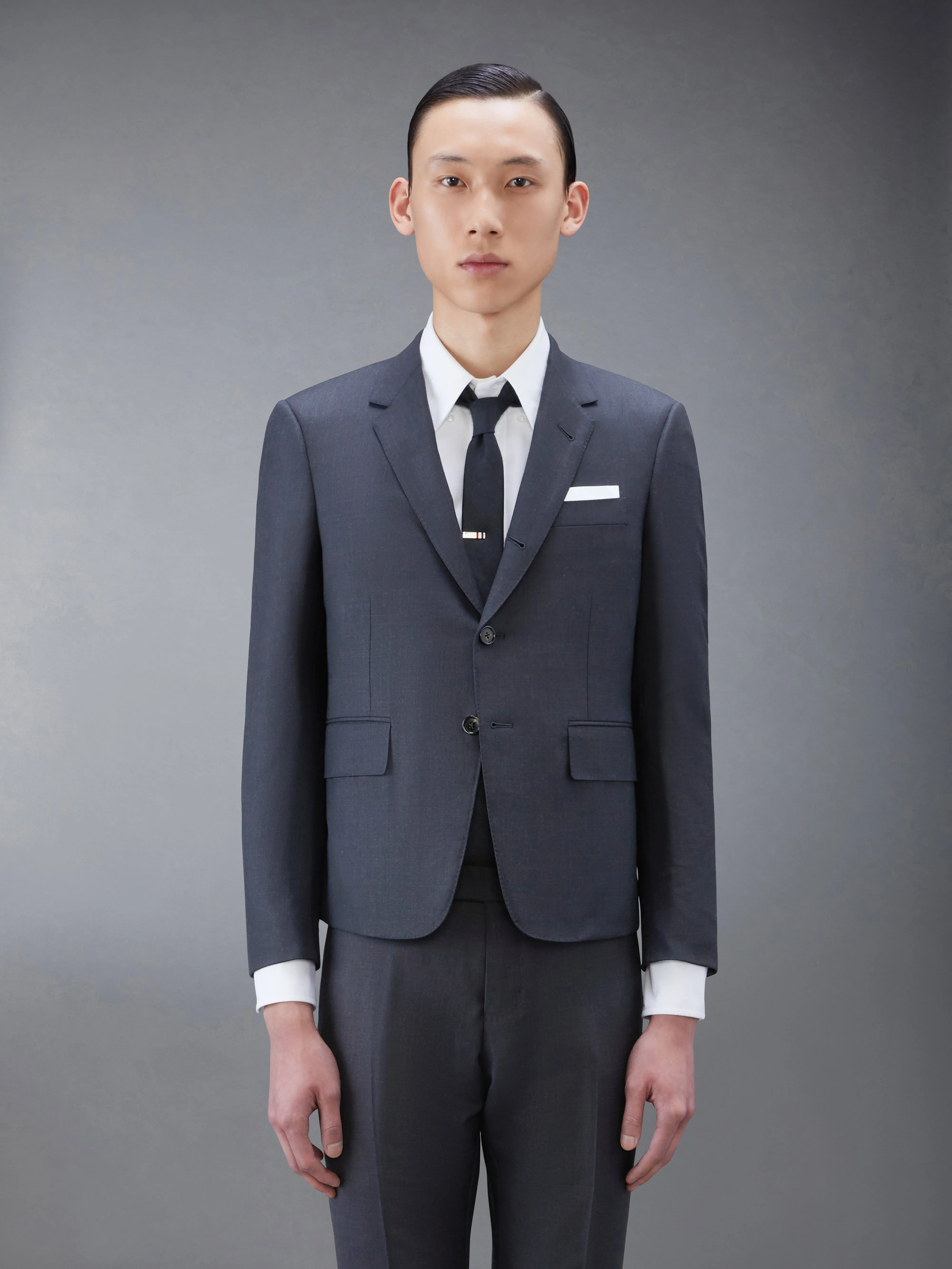 SUPER 120'S TWILL HIGH ARMHOLE SUIT AND TIE sold by Thom Browne product image thumbnail 3