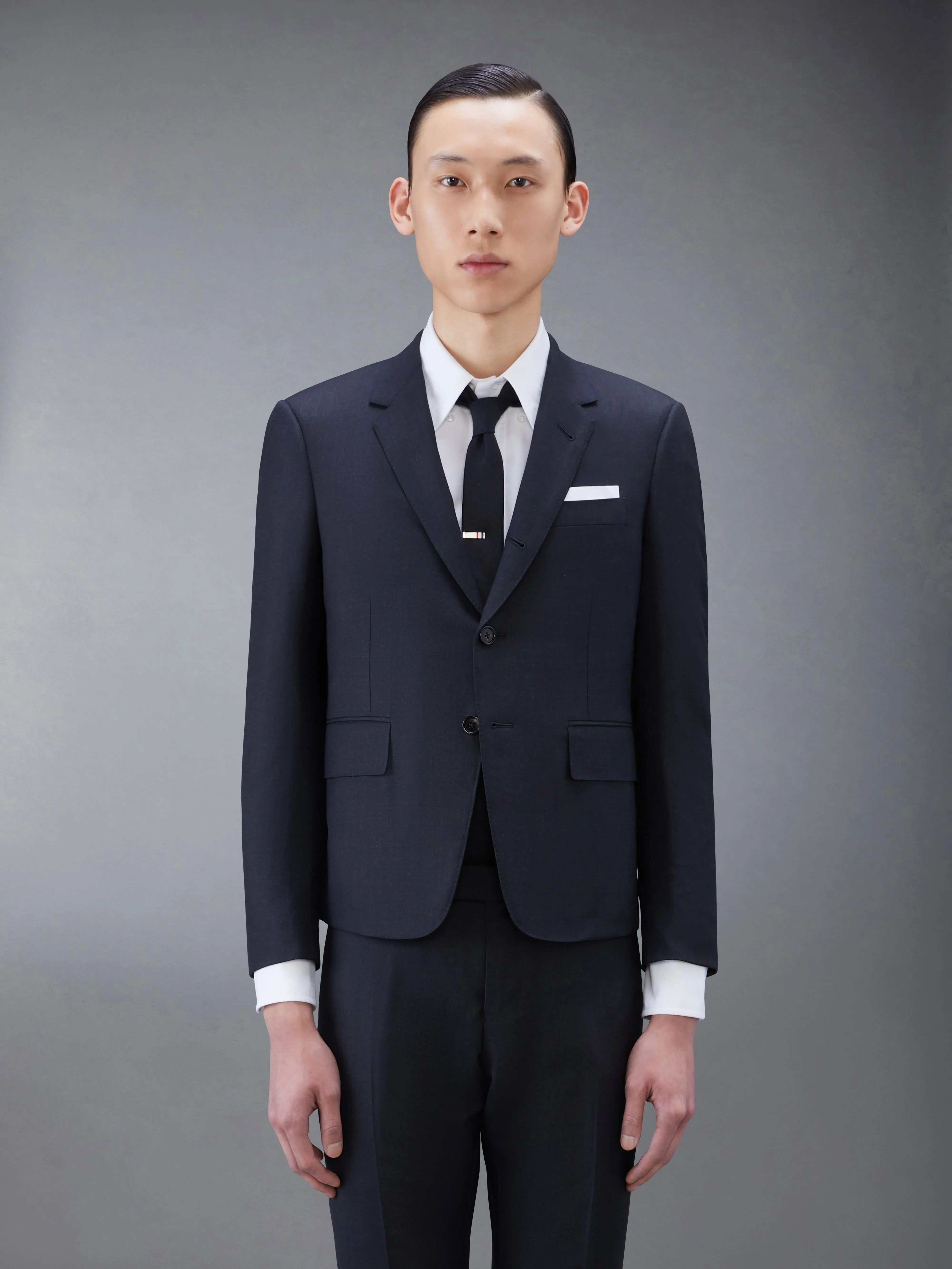 SUPER 120'S TWILL HIGH ARMHOLE SUIT AND TIE sold by Thom Browne product image thumbnail 3