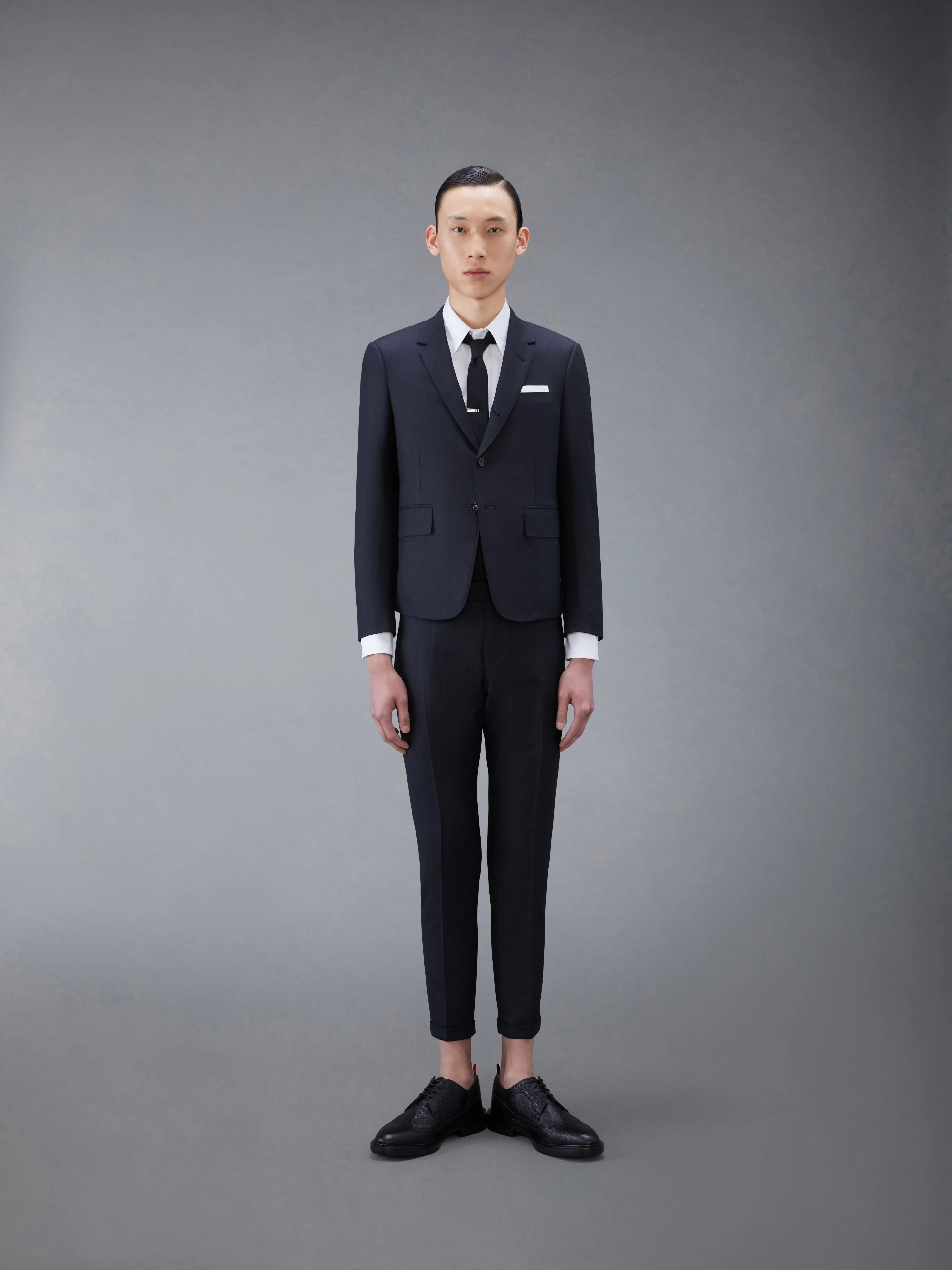 SUPER 120'S TWILL HIGH ARMHOLE SUIT AND TIE sold by Thom Browne