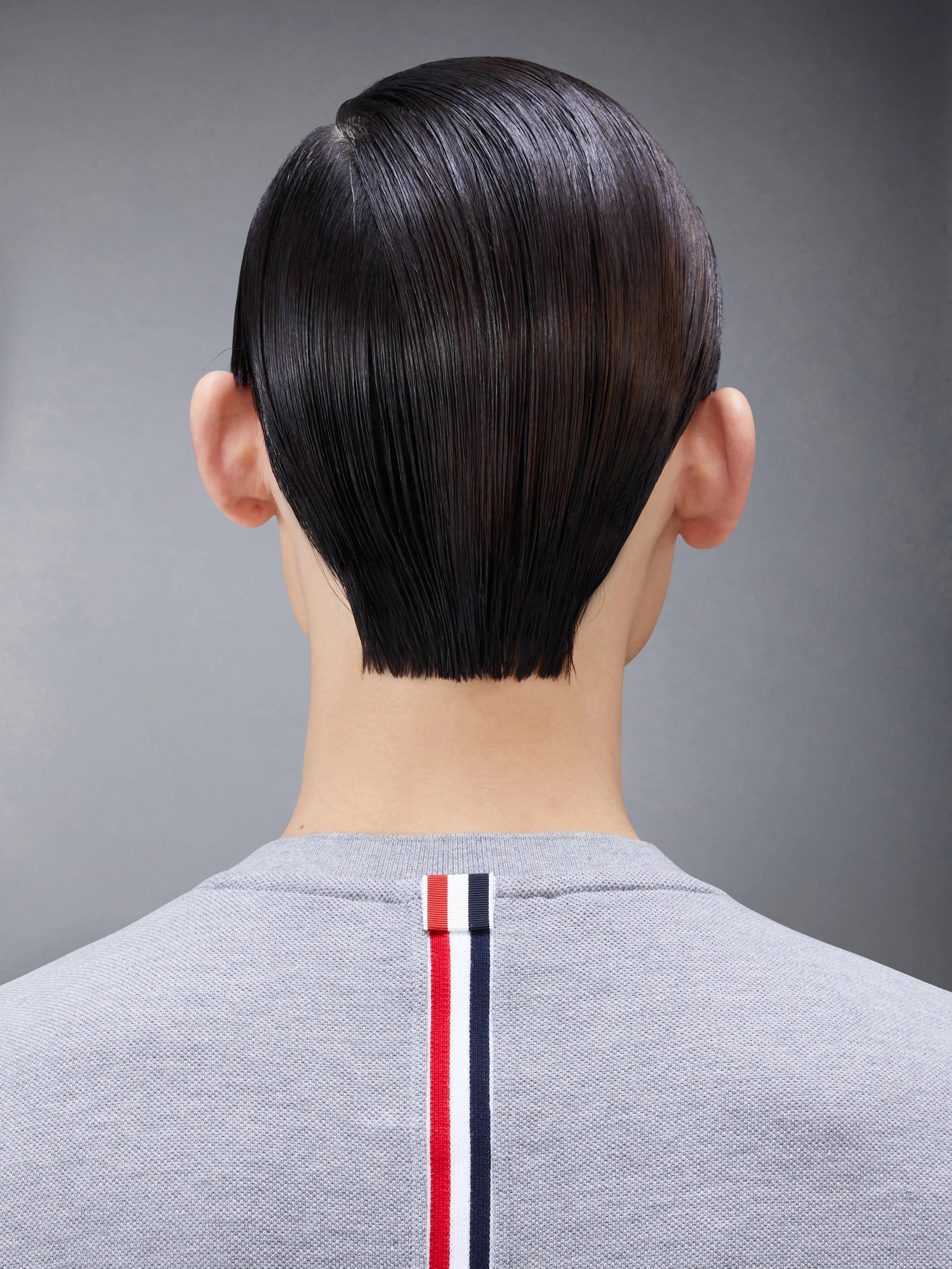 PIQUE RWB STRIPE RELAXED TEE sold by Thom Browne product image thumbnail 4