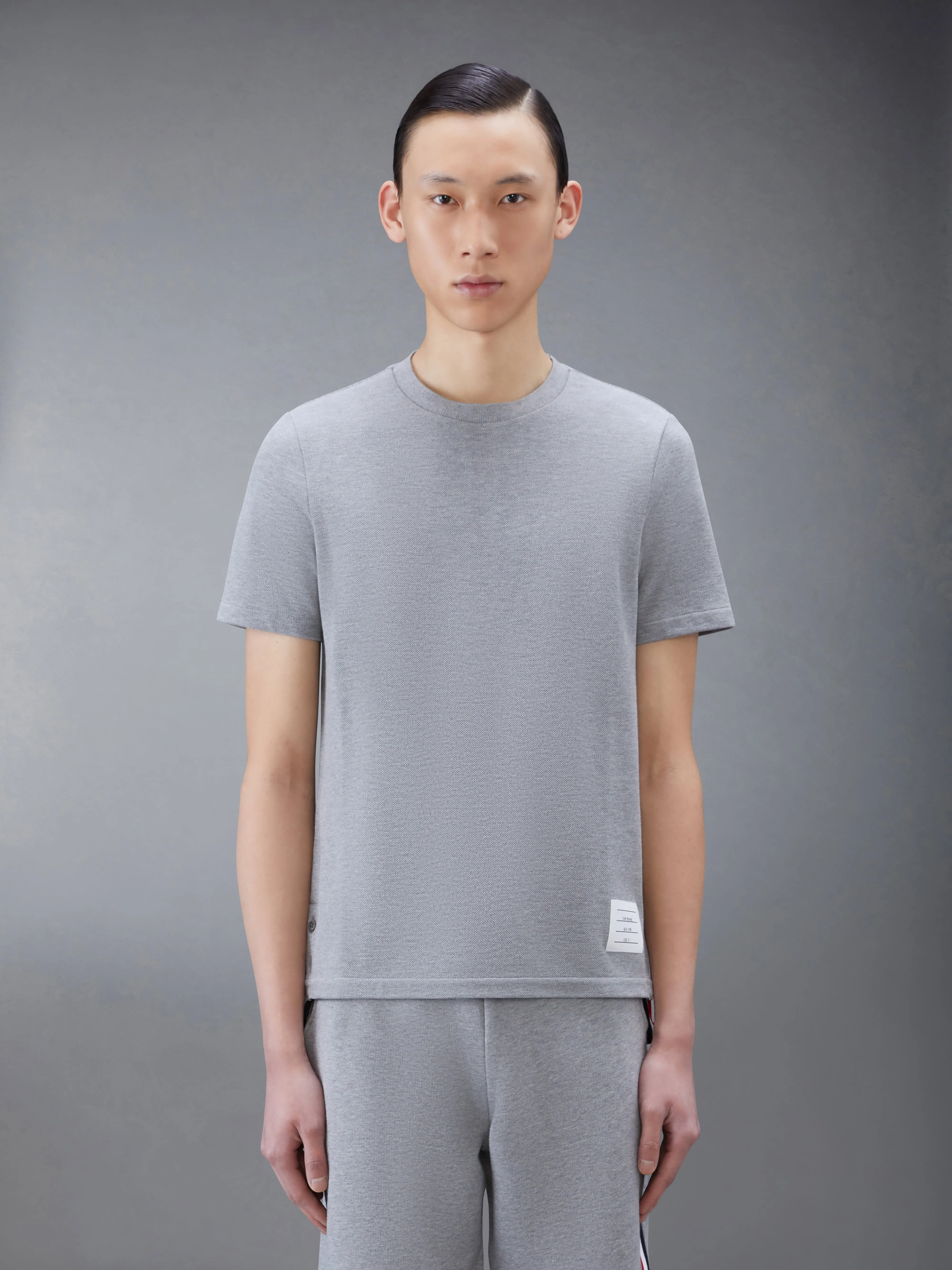 PIQUE RWB STRIPE RELAXED TEE sold by Thom Browne