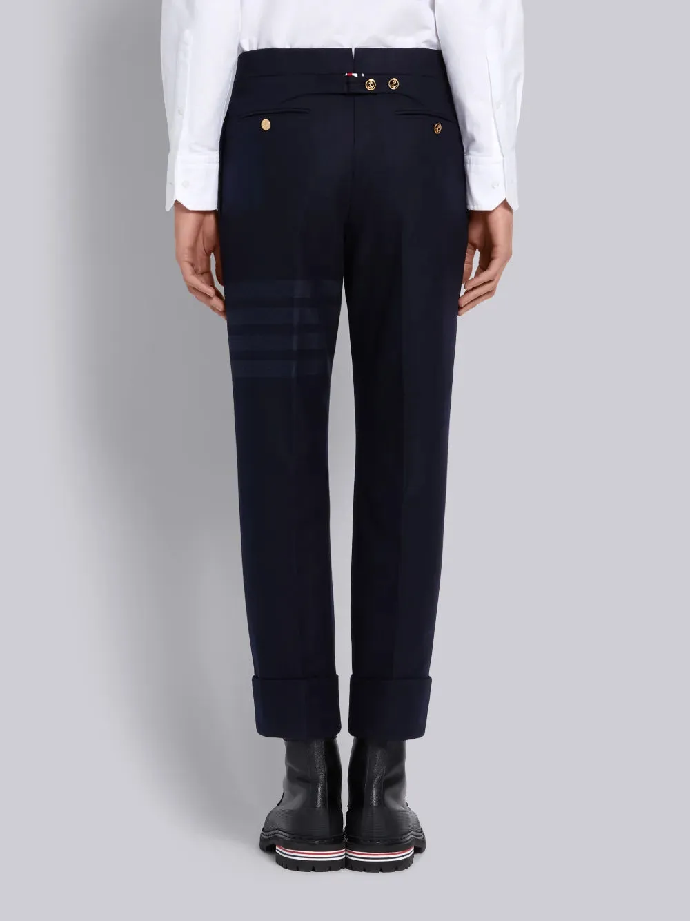 FLANNEL 4-BAR CLASSIC TROUSERS sold by Thom Browne product image thumbnail 3