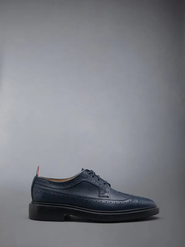 PEBBLE GRAIN LIGHTWEIGHT RUBBER SOLE CLASSIC LONGWING BROGUES made by Thom Browne