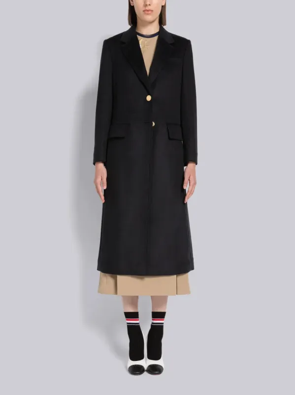 ZIBELINE COAT WEIGHT CASHMERE WIDE LAPEL OVERCOAT made by Thom Browne