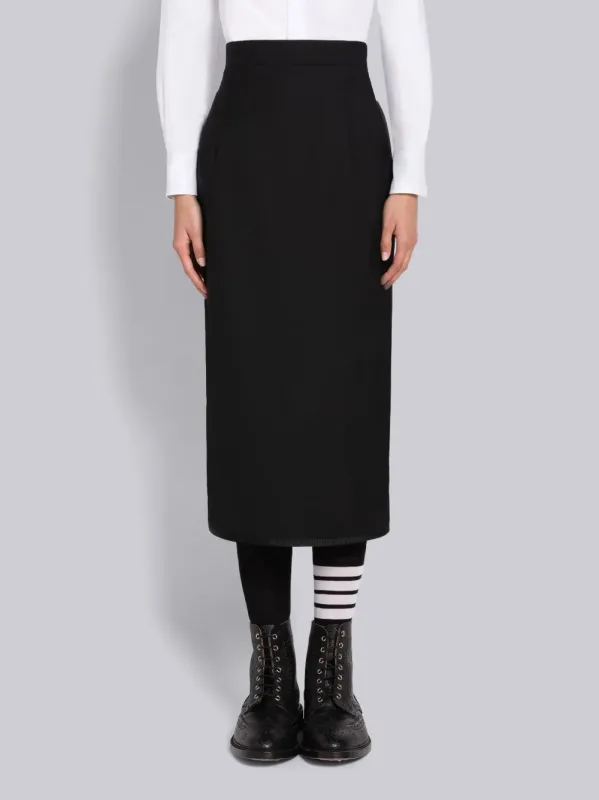 TWILL TIPPING HOLIDAY HIGH WAISTED MIDI PENCIL SKIRT made by Thom Browne