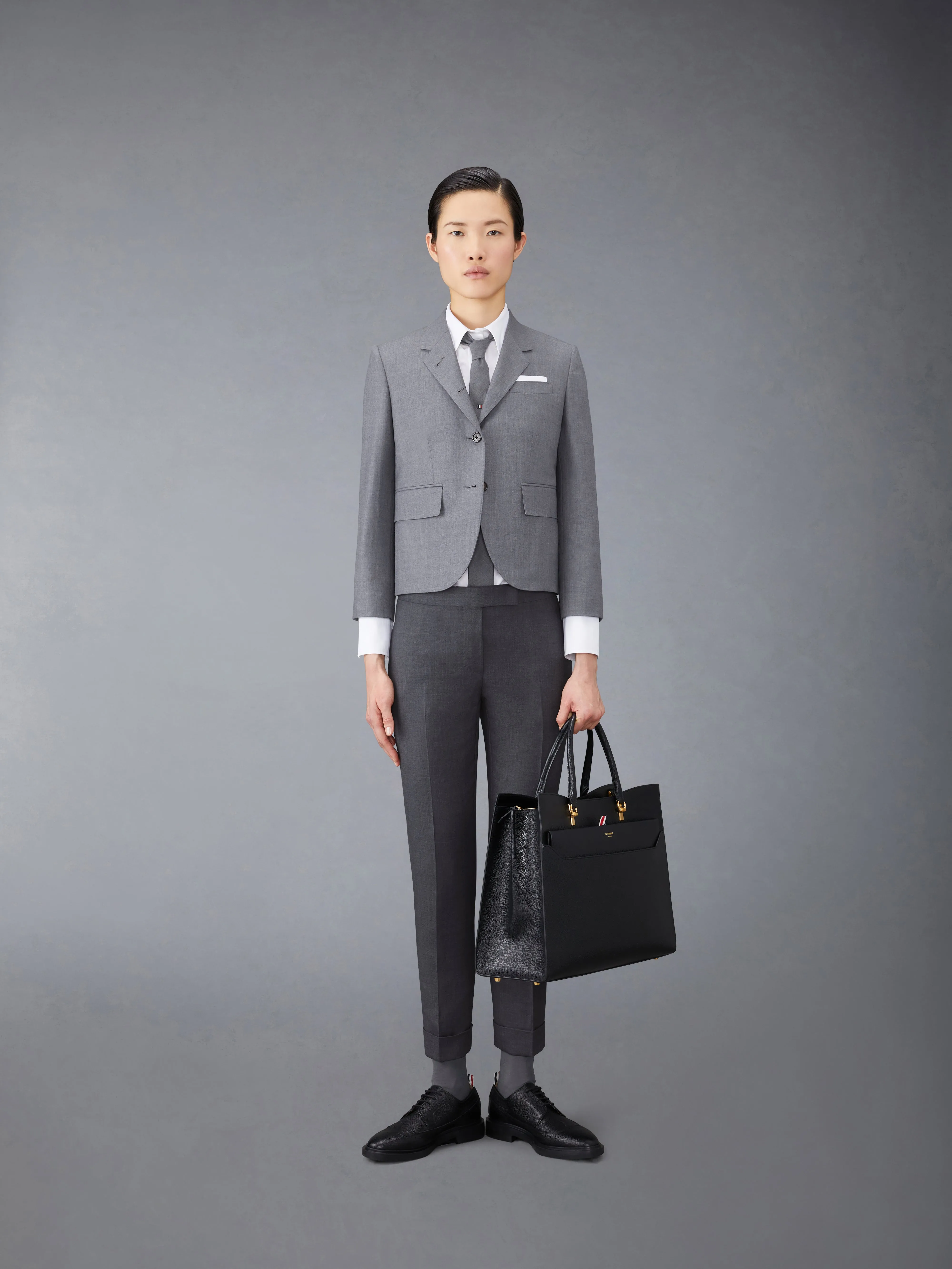 SUPER 120’S TWILL LOW RISE SKINNY TROUSER sold by Thom Browne product image thumbnail 3