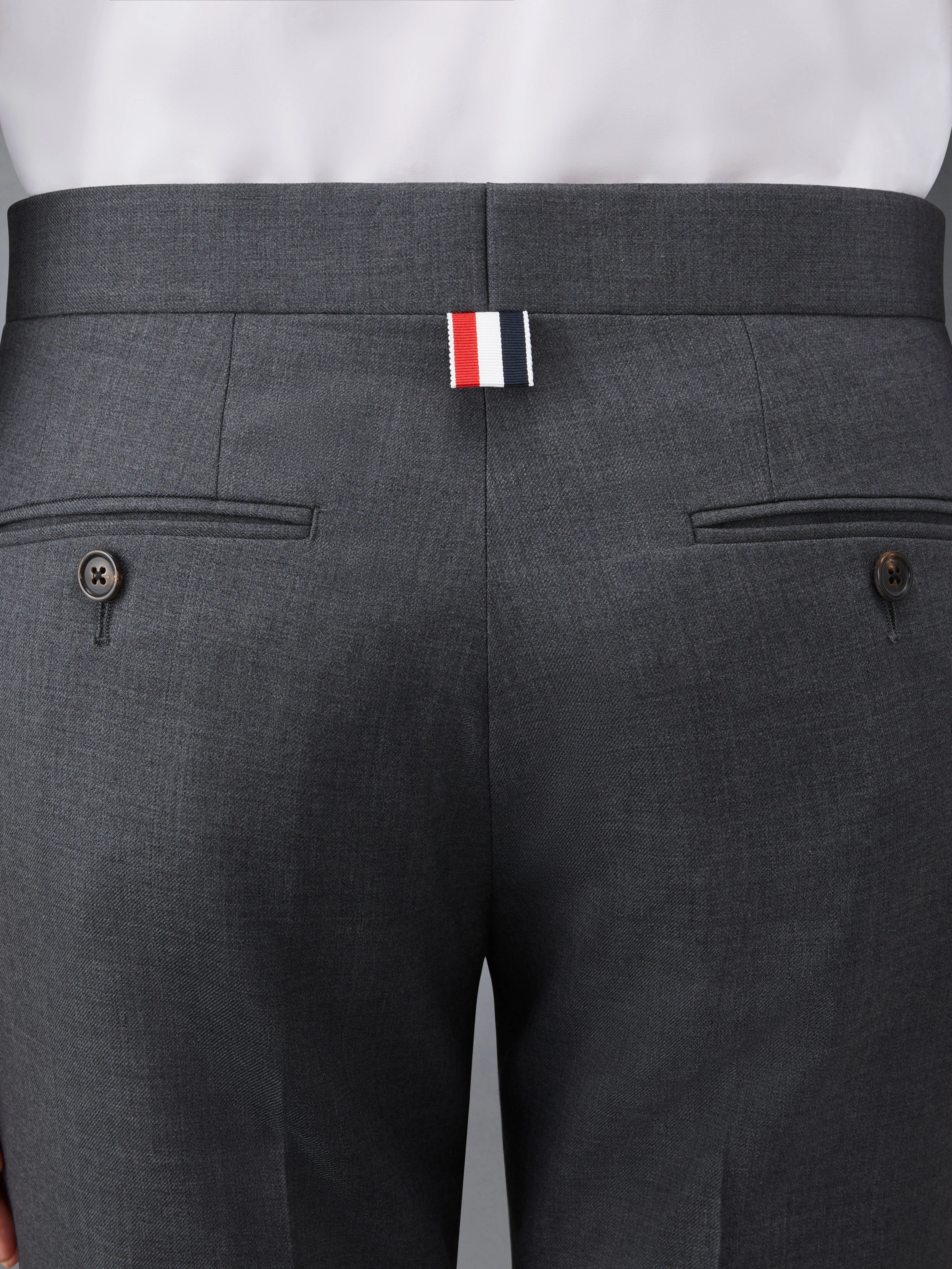 SUPER 120’S TWILL LOW RISE SKINNY TROUSER sold by Thom Browne product image thumbnail 4