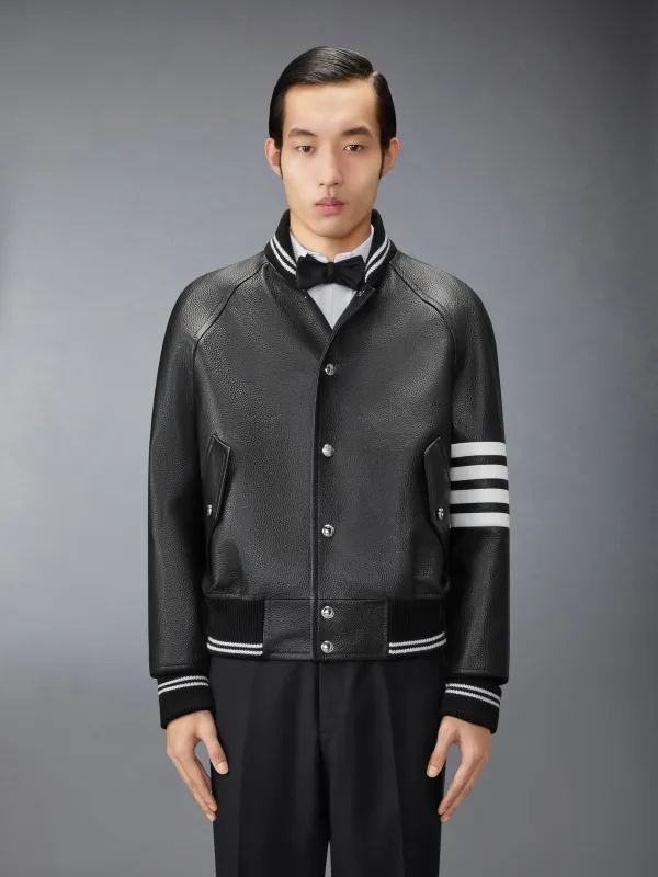 RAGLAN SLEEVE OVERSIZED LEATHER BLOUSON made by Thom Browne