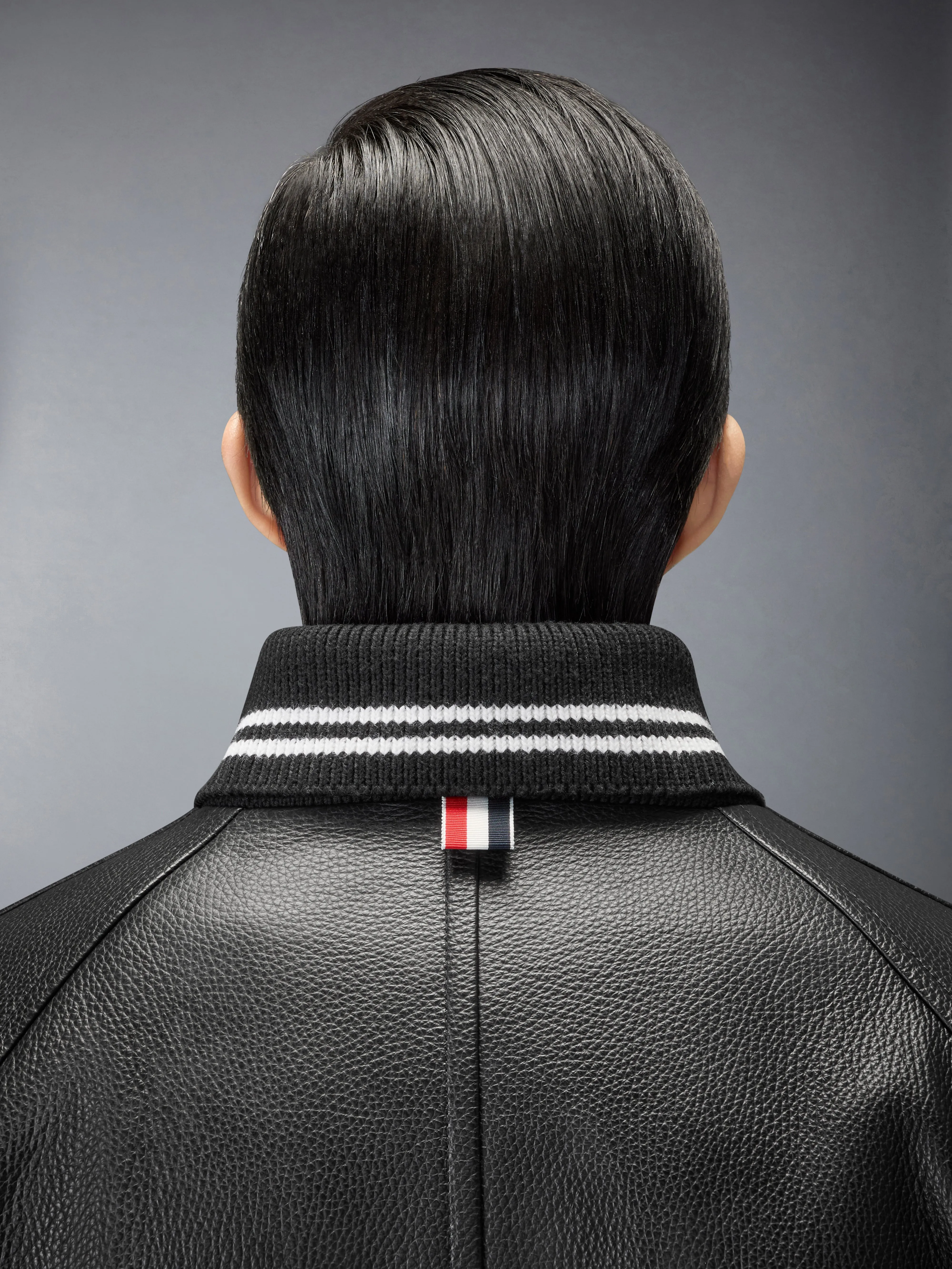 RAGLAN SLEEVE OVERSIZED LEATHER BLOUSON sold by Thom Browne product image thumbnail 4