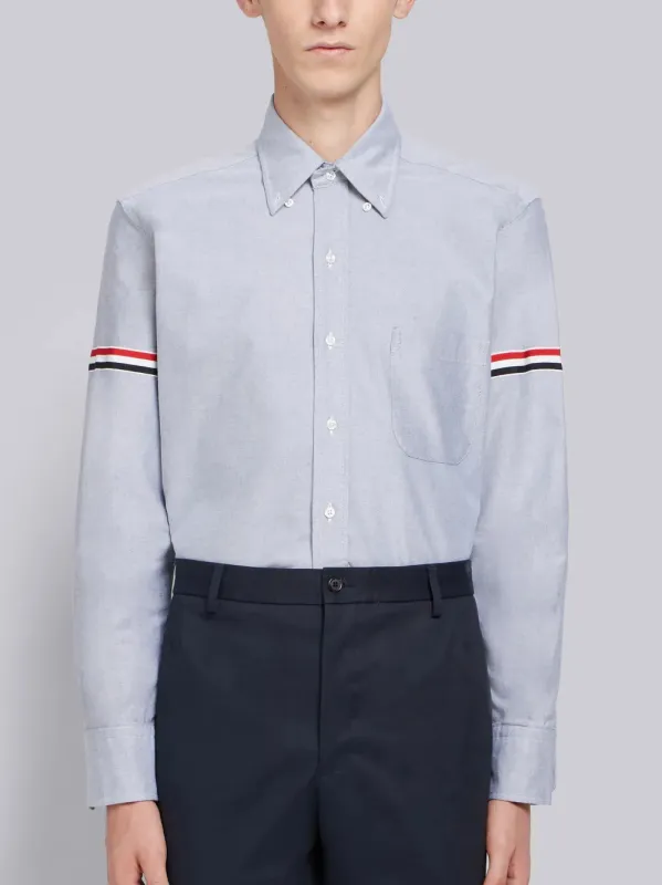 OXFORD SHIRT WITH GROSGRAIN ARMBANDS made by Thom Browne