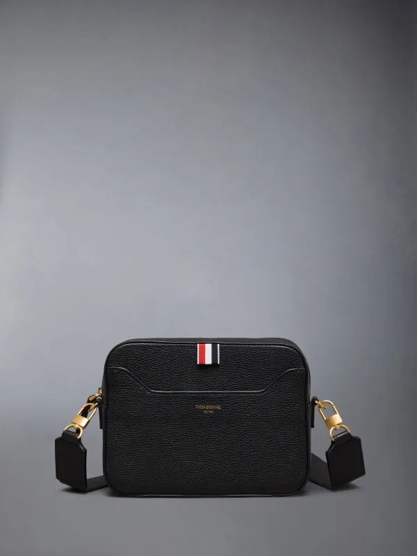 SOFT PEBBLE GRAIN 4-BAR SMALL CAMERA BAG made by Thom Browne
