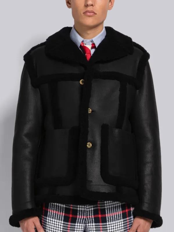 DYED SHEARLING JACKET made by Thom Browne