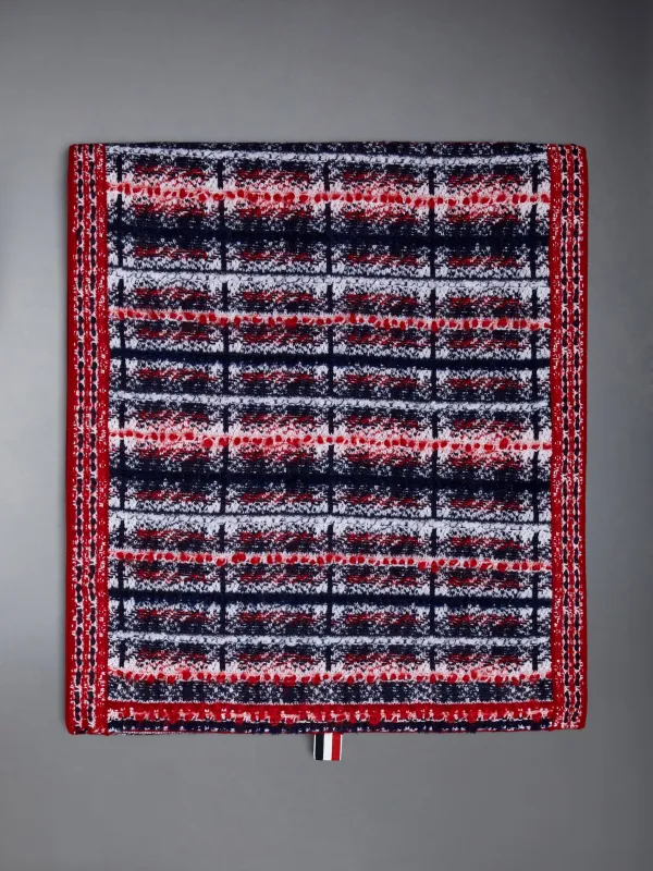 Tartan Merino and Mohair Stripe Scarf made by Thom Browne
