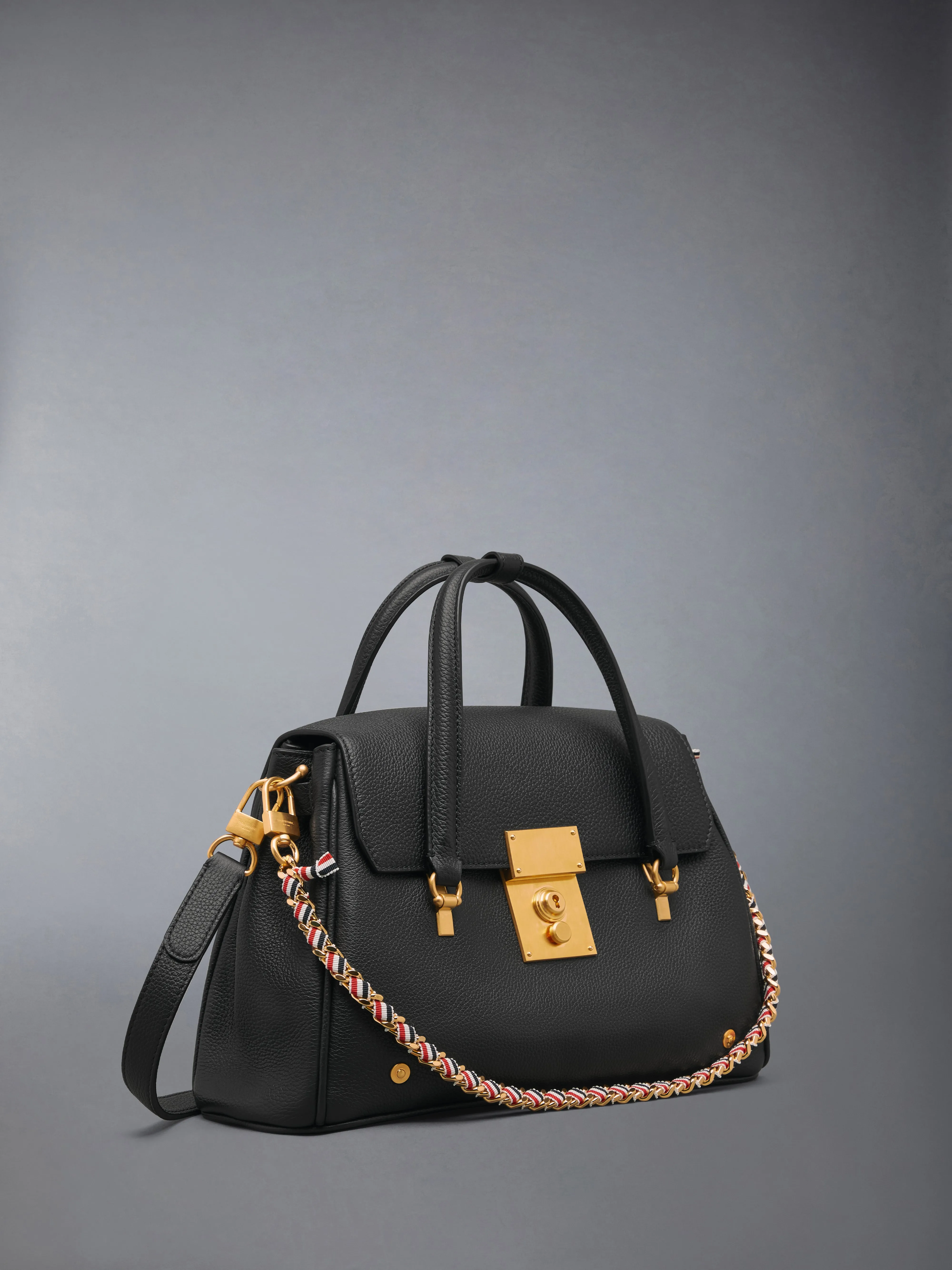 SMALL BOLTON BAG IN SOFT PEBBLE GRAIN LEATHER sold by Thom Browne product image thumbnail 3