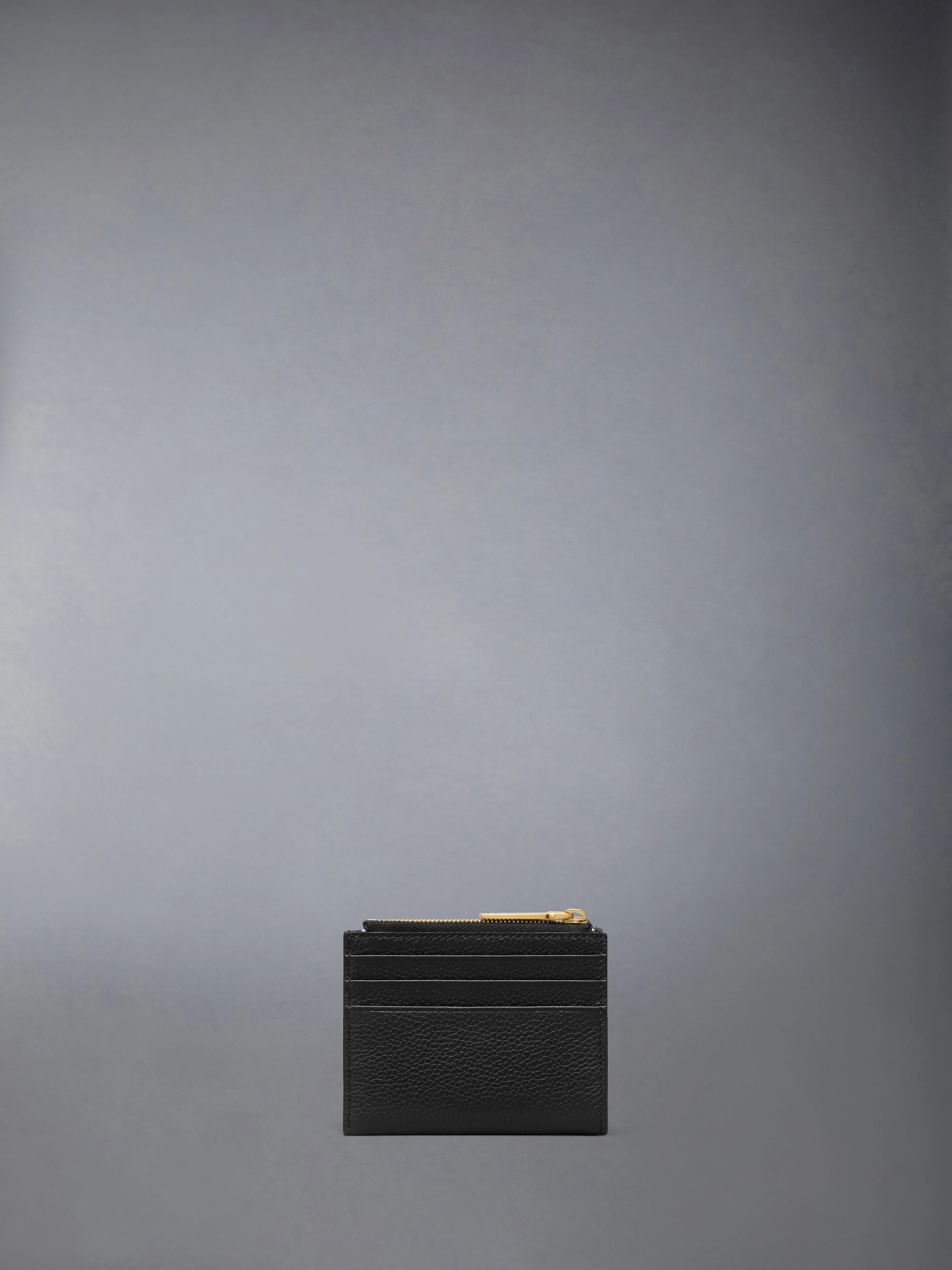 SOFT PEBBLE GRAIN ZIP TOP CARD HOLDER sold by Thom Browne product image thumbnail 2