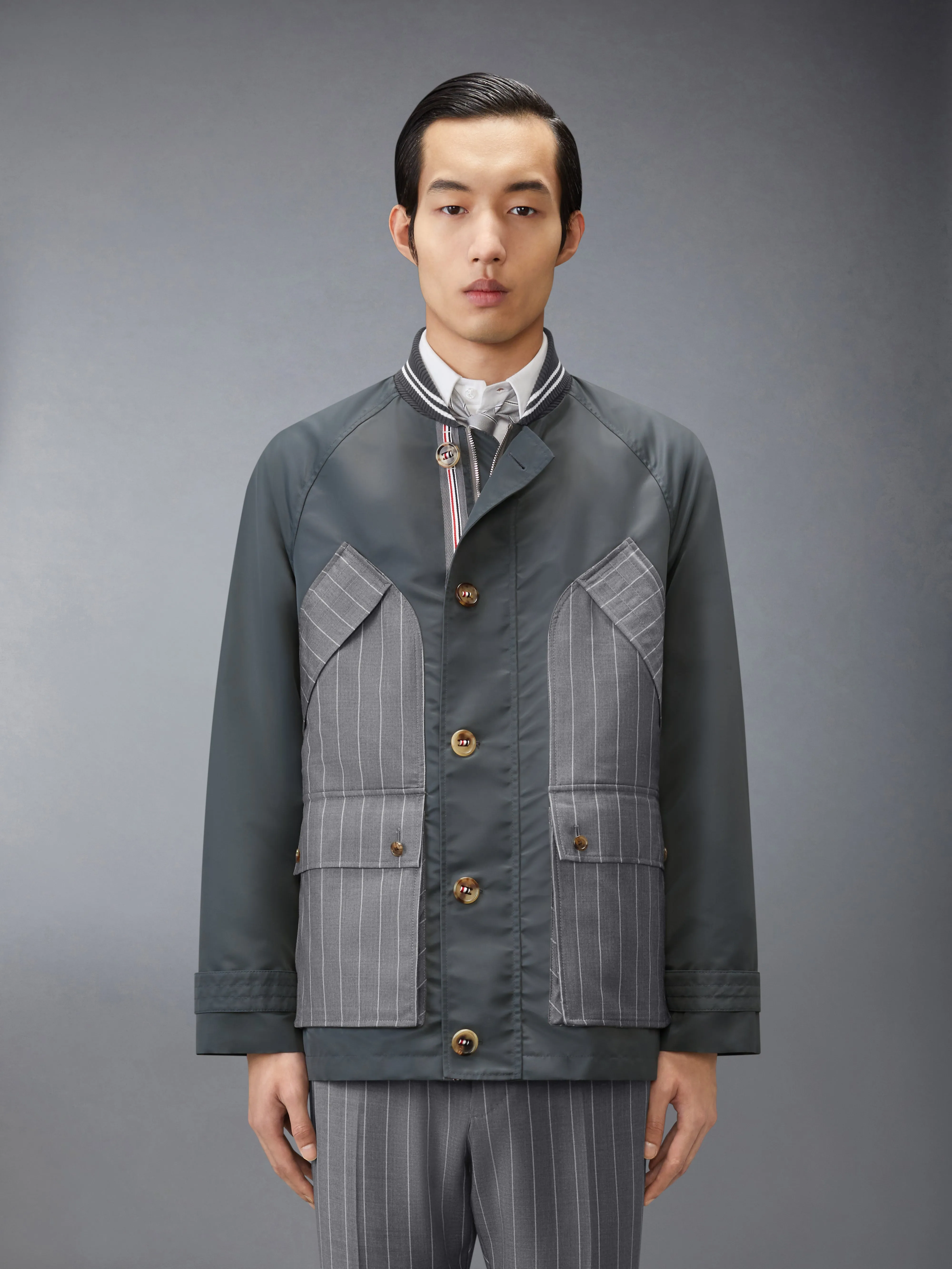 TECH TWILL FIELD JACKET sold by Thom Browne