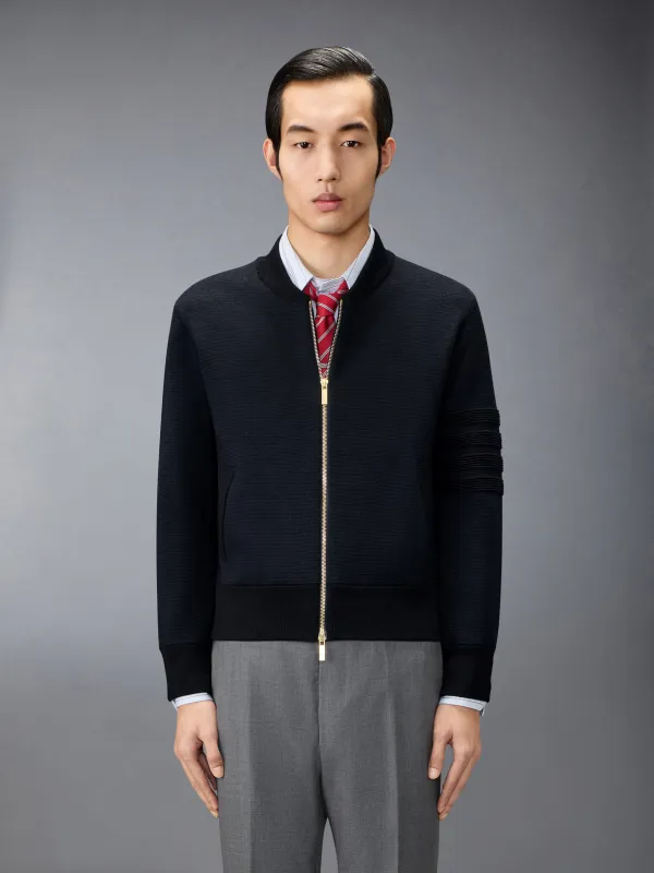 OTTOMAN MILANO STITCH 4-BAR BOMBER JACKET made by Thom Browne
