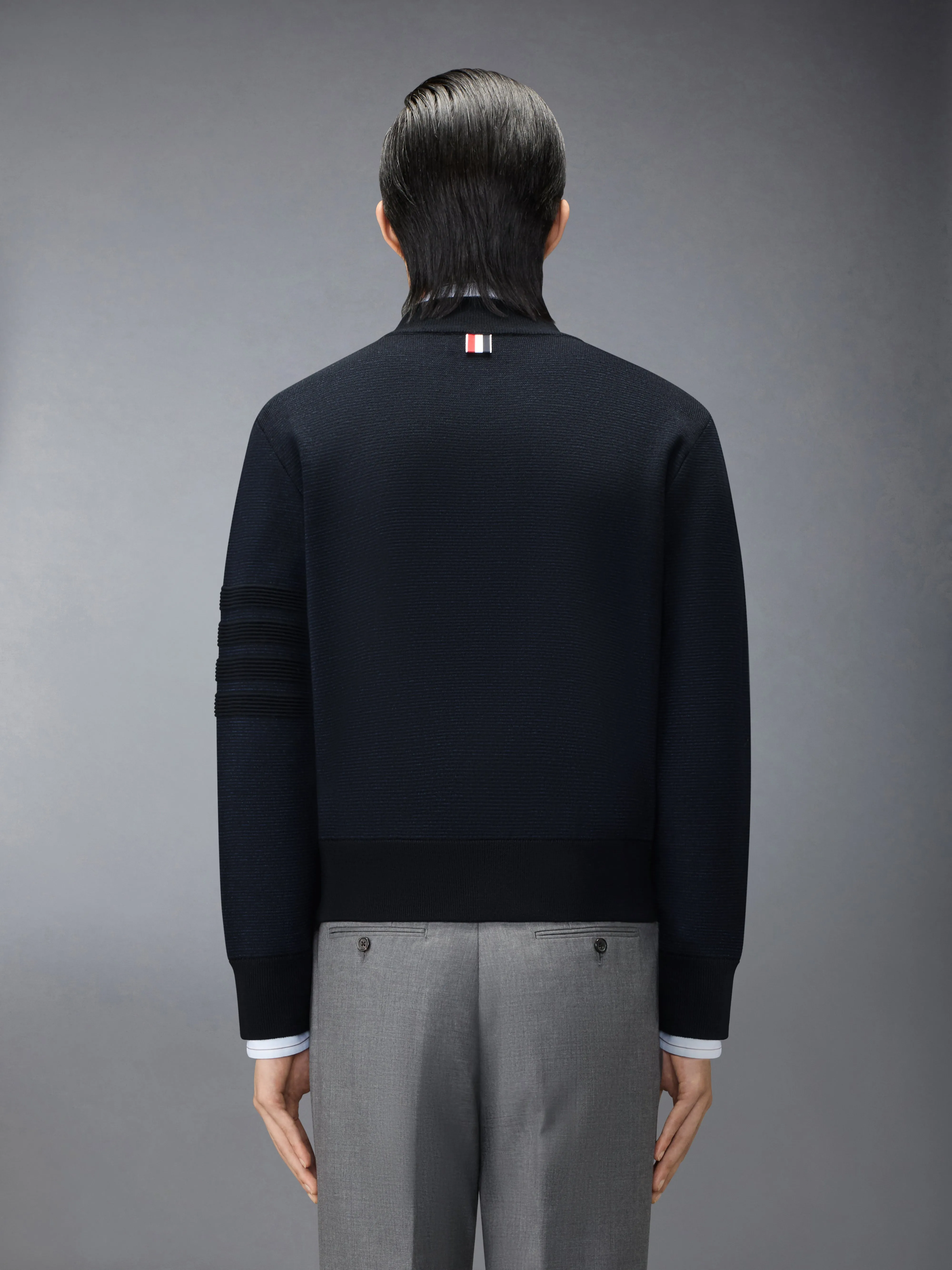 OTTOMAN MILANO STITCH 4-BAR BOMBER JACKET sold by Thom Browne product image thumbnail 2